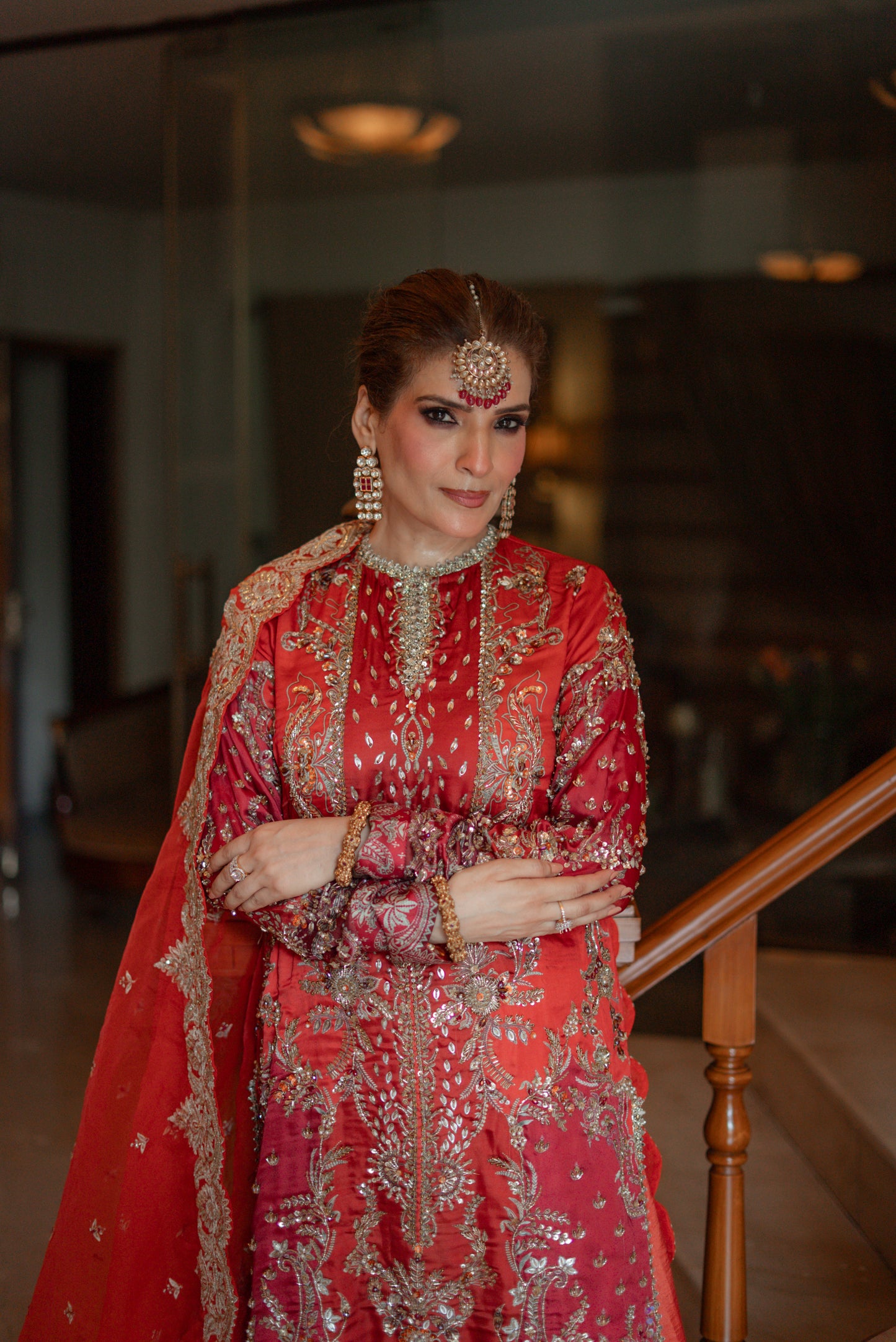 Aneelas Bridal Stitched Silk Ada Work 3pc [BR-11] [Dispatch Time 2 Months]