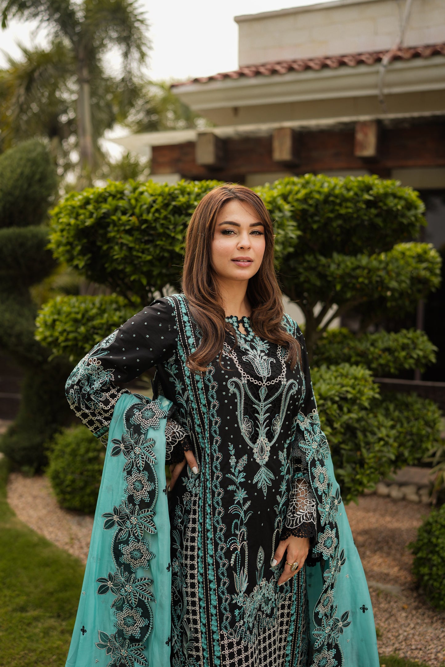 Rs 22000 Aneelas Stitched Signature Luxury Lawn Emb 3pc [LUX-26-24] [EAD] [Dispatch Ready]
