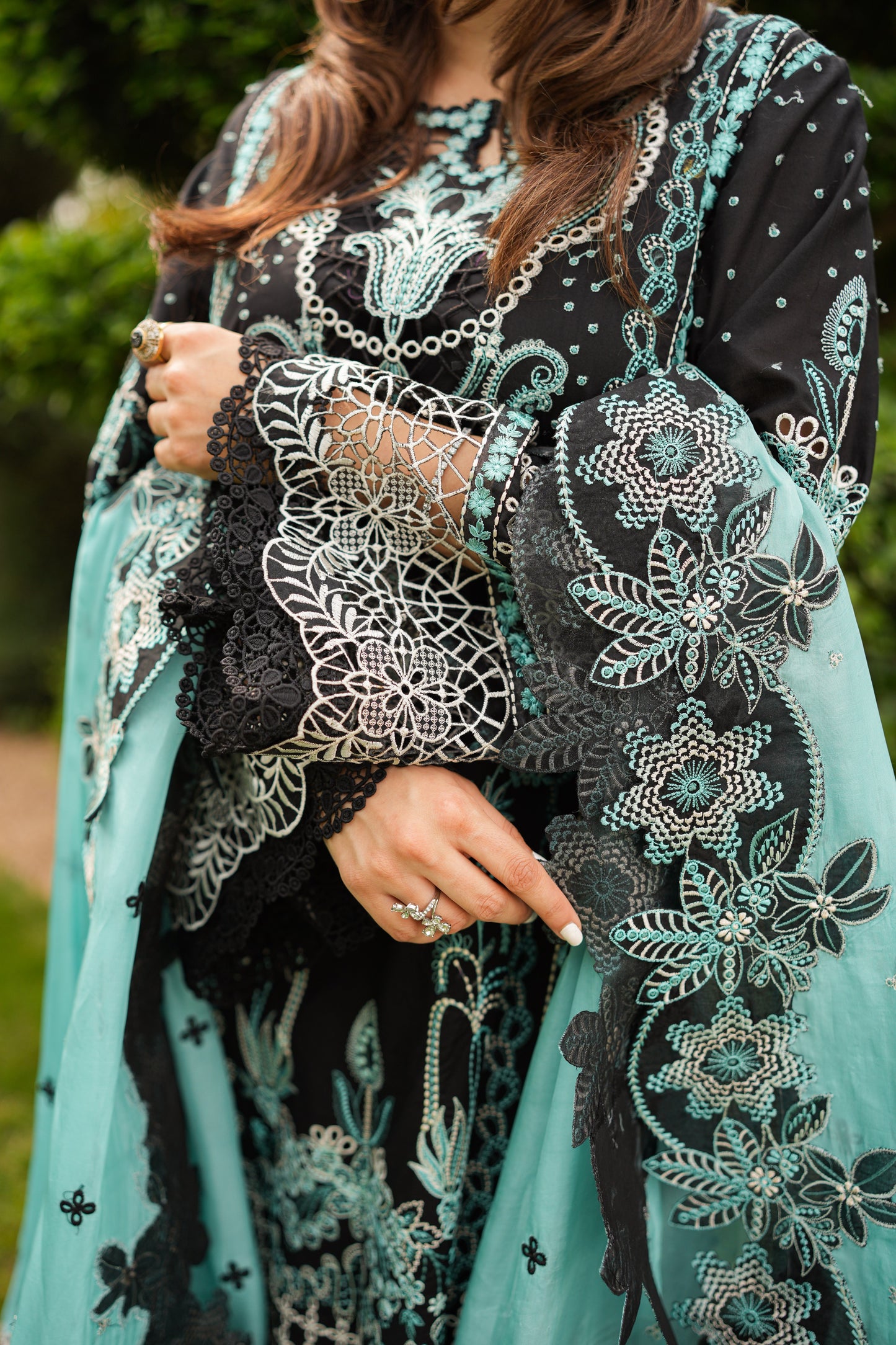 Rs 13000 Aneelas Stitched Signature Luxury Lawn Emb Shirt Trouser 2pc [LUX-26-24] [EAD] [Dispatch Time 2 Months]
