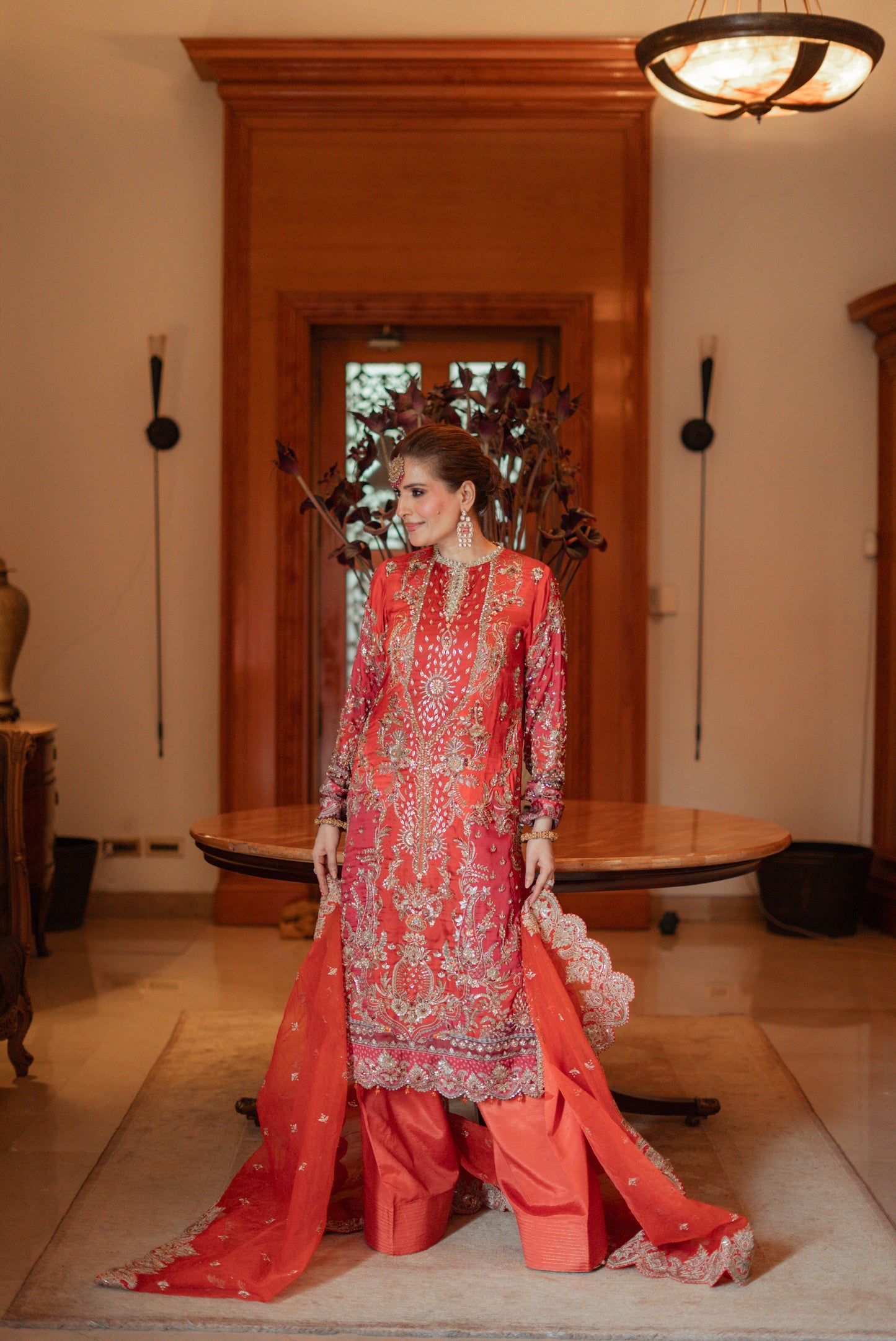 Aneelas Bridal Stitched Silk Ada Work 3pc [BR-11] [Dispatch Time 2 Months]