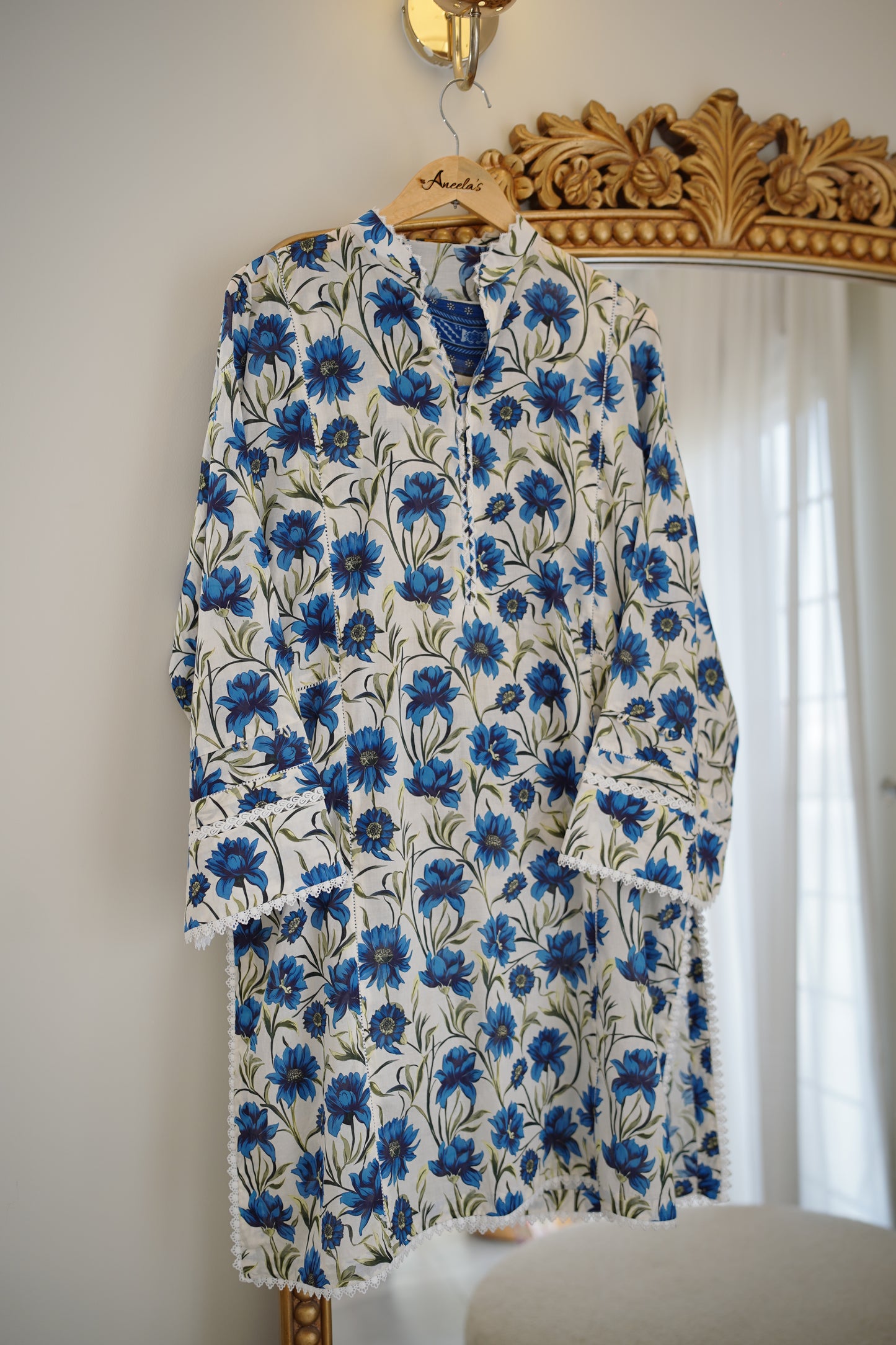 Rs 6000 Aneelas Stitched Lawn Printed 2pc Plain Trouser [SPR-26-55-A] [Dispatch Time 2 Months]