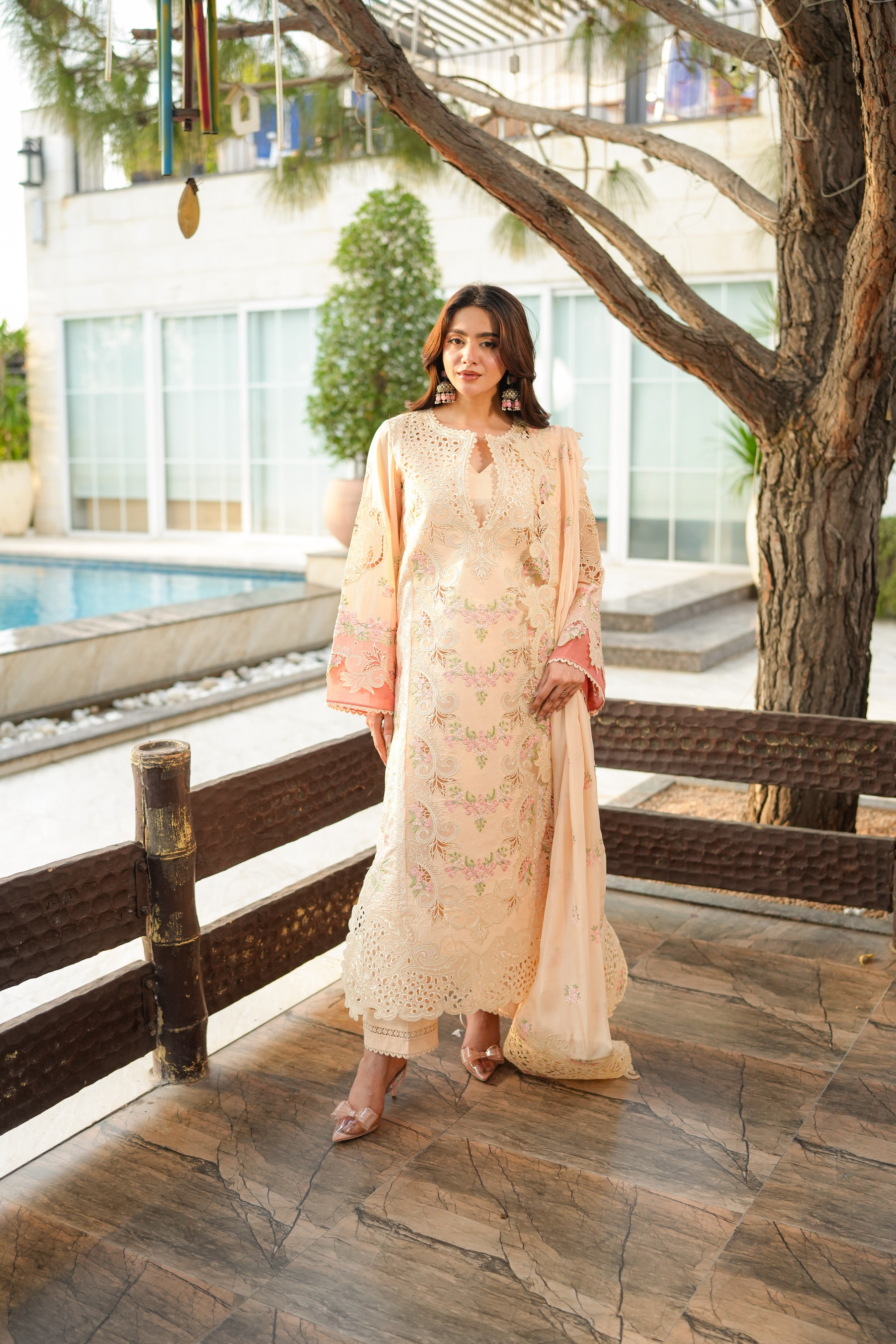 Rs 22000 Aneelas Stitched Signature Lawn Emb 3pc Emb Silk Duppata [LUX-26-31] [EAD] [Dispatch Time 2 Months]