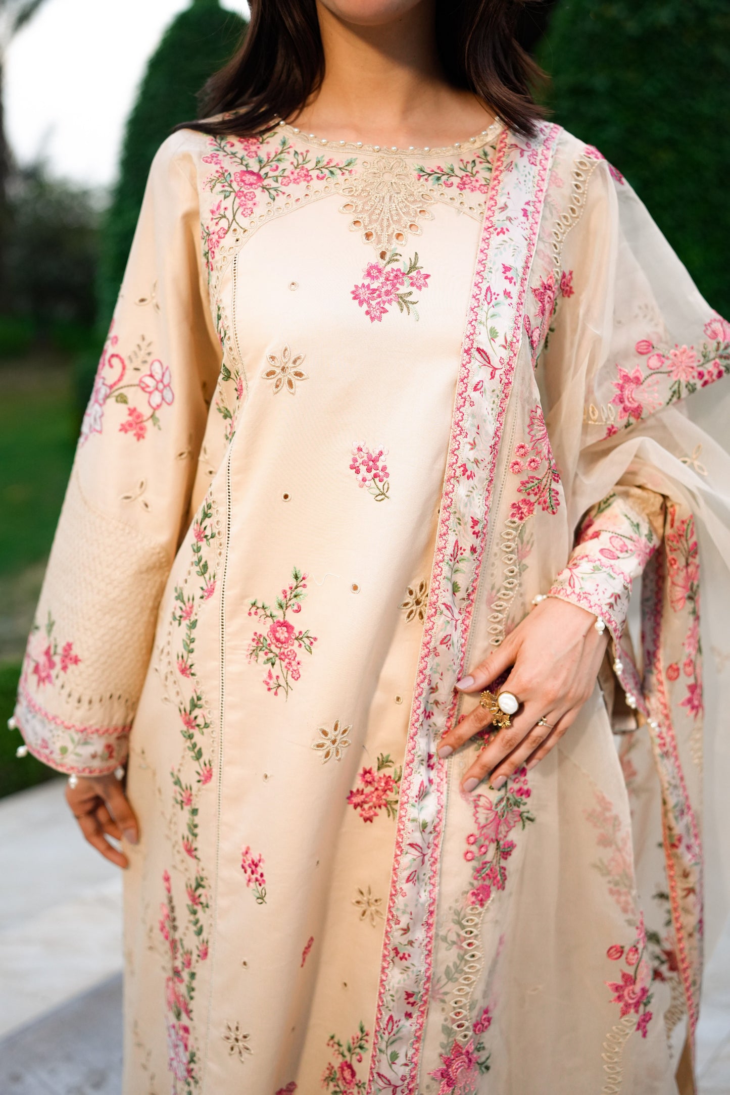Rs 21000 Aneelas Stitched Luxury Lawn Emb 3pc [LUX-26-35] [EAD] [Dispatch Time 1.5 Months]