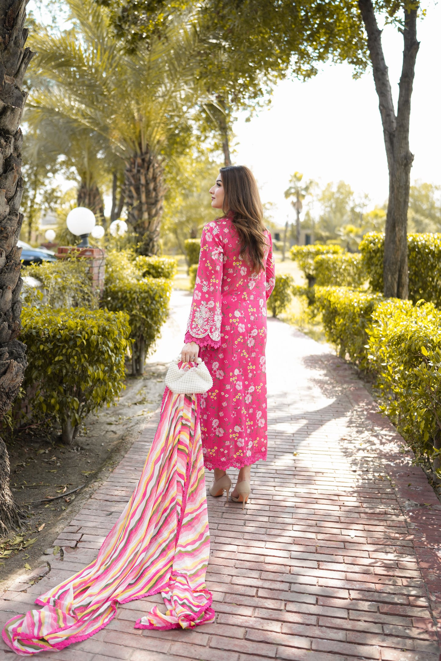 Rs 11500 Aneelas Stitched Lawn Print Emb 3pc Chiffon Duppata [SPR-26-27-A] [Dispatch Time 2 Months]