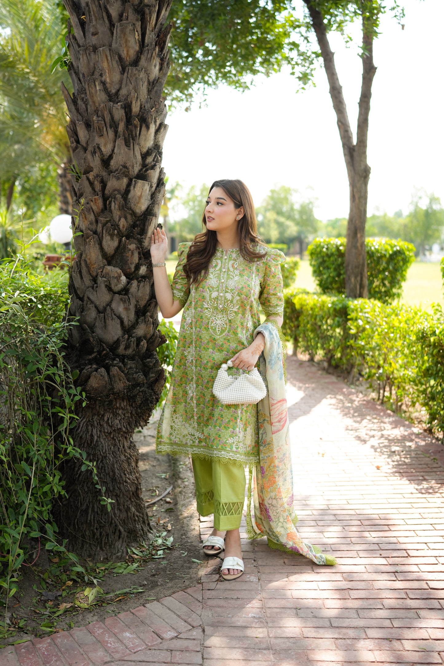 Rs 9500 Aneelas Stitched Print Emb Lawn Full Sleeves With Lawn Duppata 3pc [SPR-26-43-C-B] [Dispatch Time 2 Months]