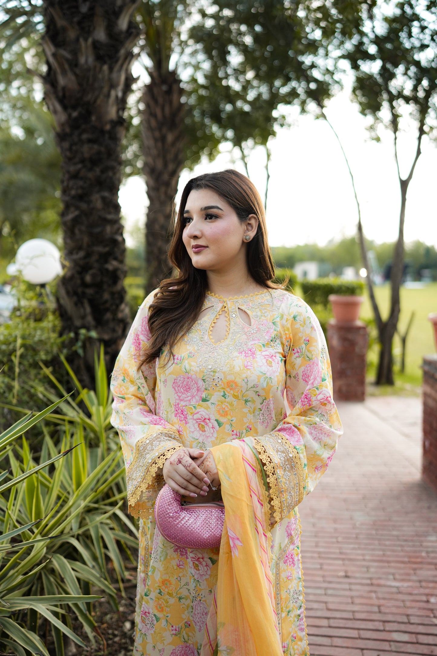 Rs 11500 Aneelas Stitched Lawn Emb Print Chiffon Duppata 3pc [SPR-26-28-A] [Dispatch Time 1.5 Months]