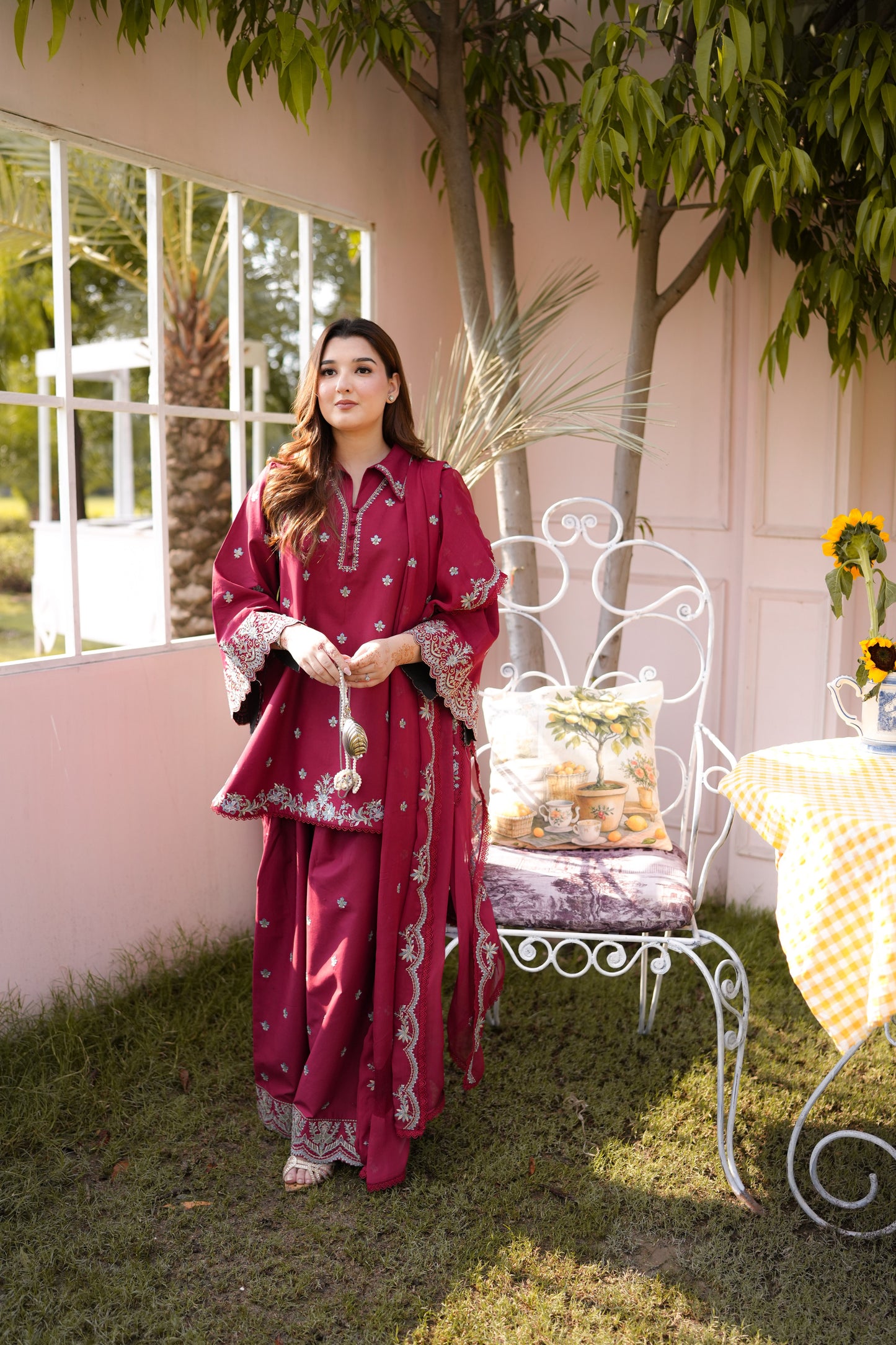 Rs 14450 Aneelas Stitched Lawn Emb 3pc Chiffon Duppata [LUX-26-39] [Dispatch Time 2.5 Months]