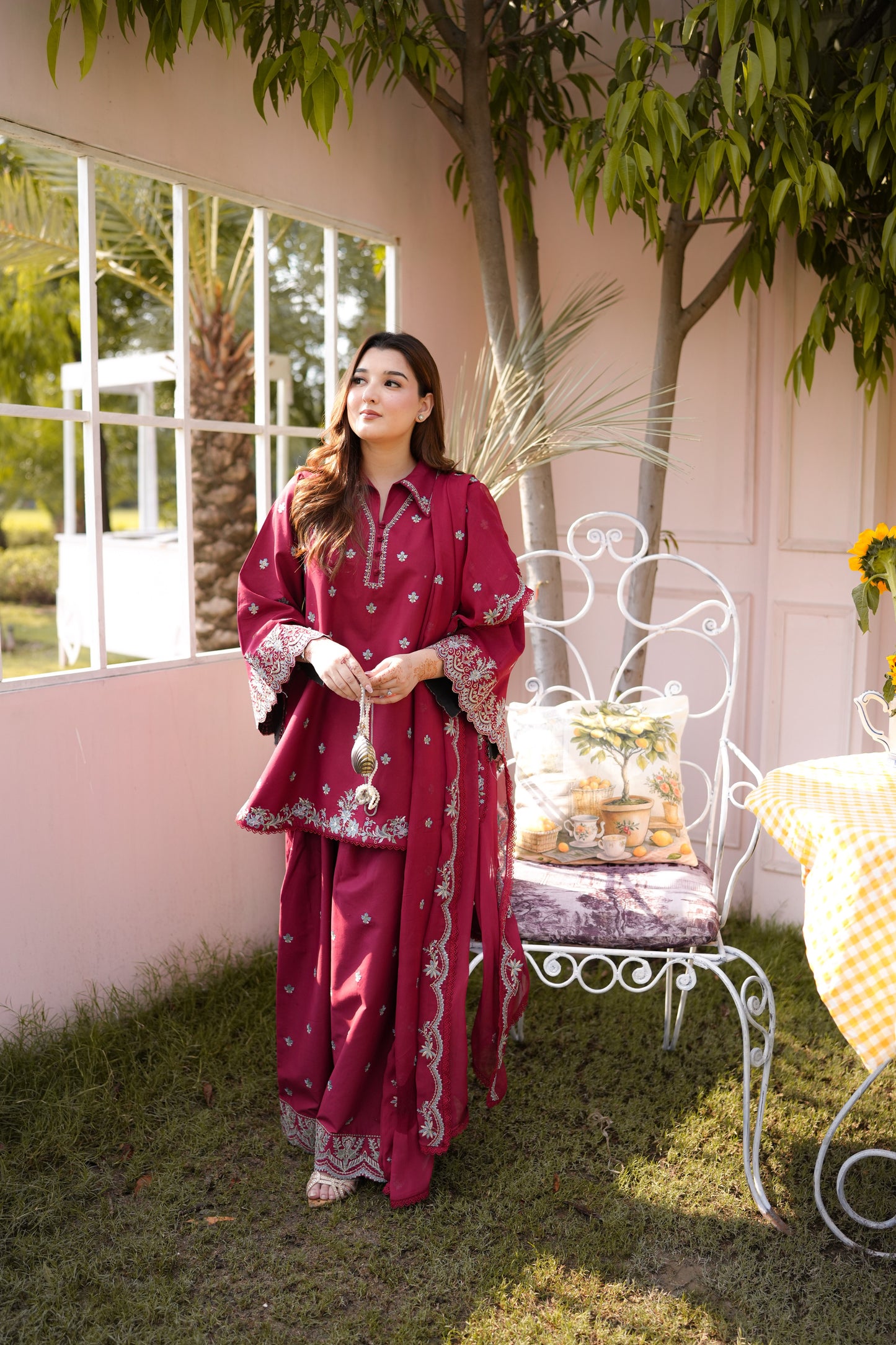 Rs 14450 Aneelas Stitched Lawn Emb 3pc Chiffon Duppata [LUX-26-39] [Dispatch Time 2.5 Months]