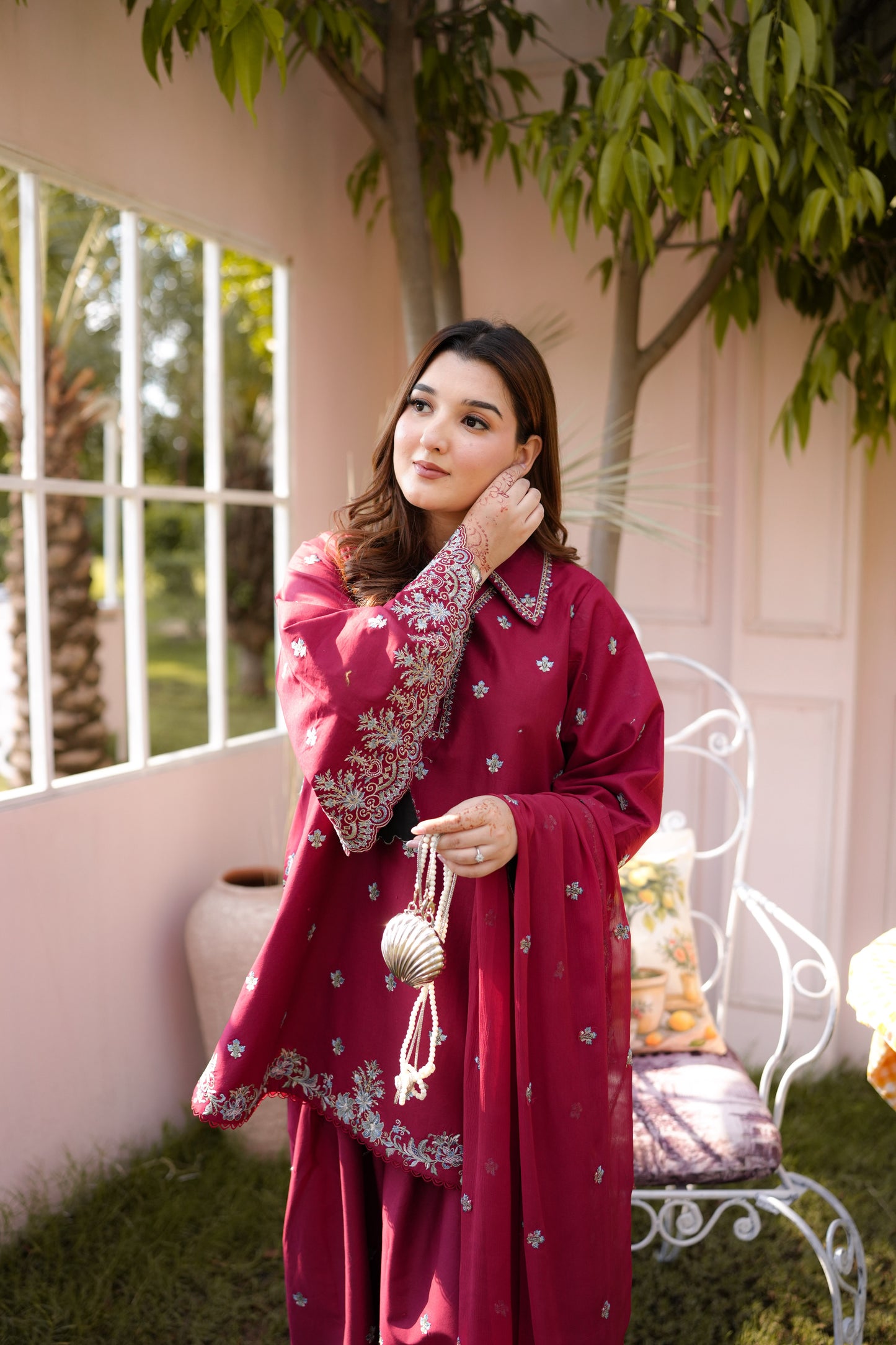 Rs 14450 Aneelas Stitched Lawn Emb 3pc Chiffon Duppata [LUX-26-39] [Dispatch Time 2.5 Months]