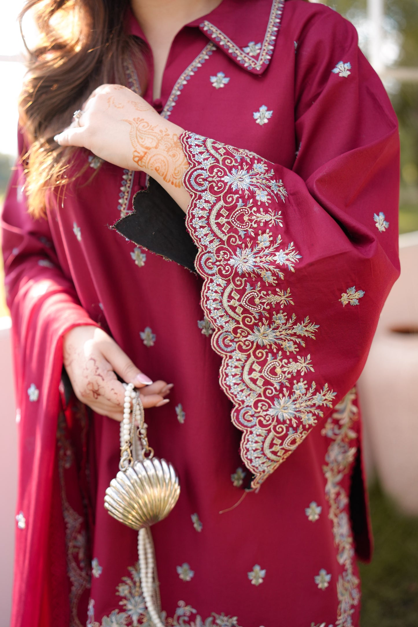 Rs 14450 Aneelas Stitched Lawn Emb 3pc Chiffon Duppata [LUX-26-39] [Dispatch Time 2.5 Months]