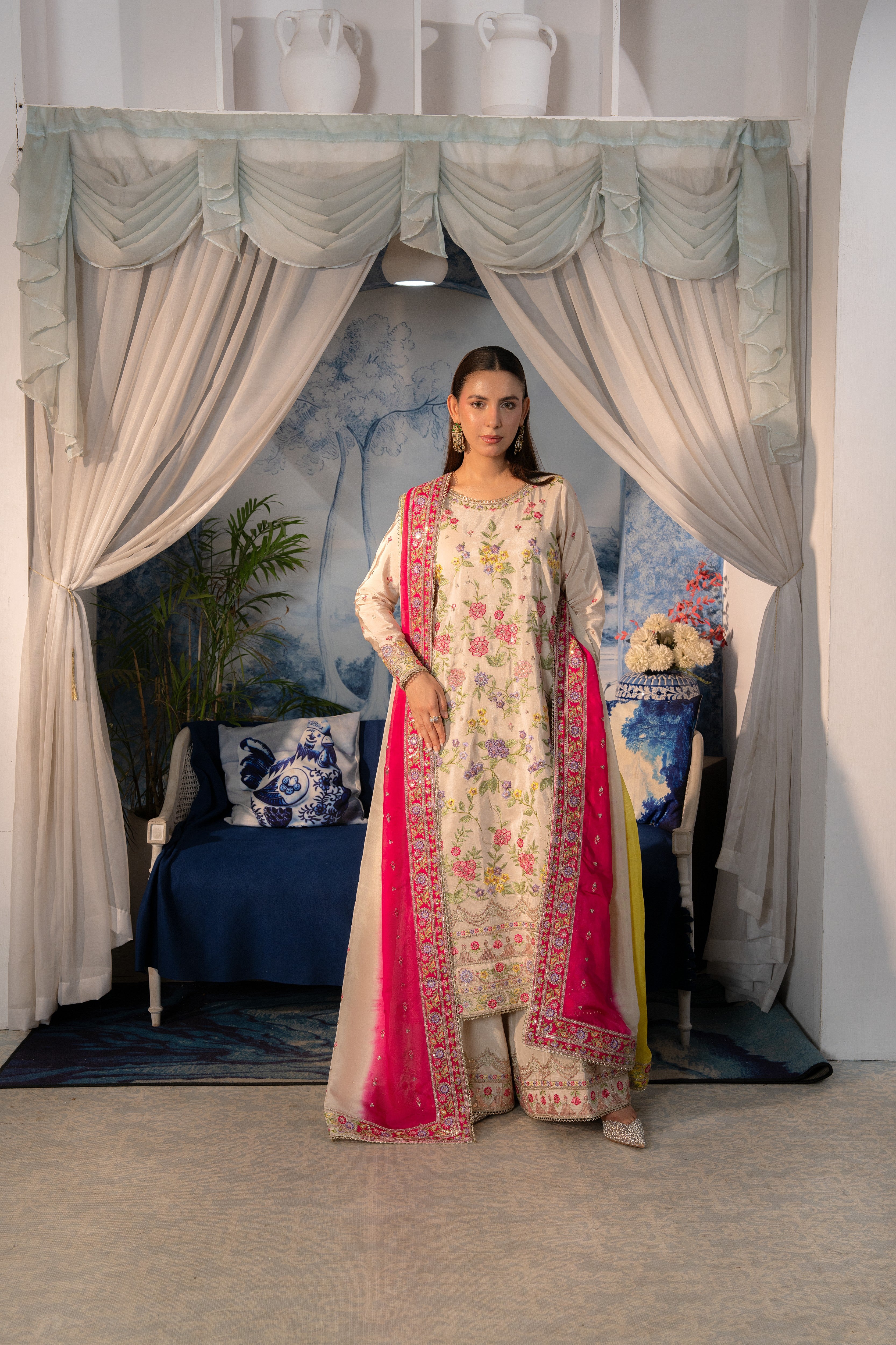 Aneelas Luxury Tussle Silk Emb 2pc [FC-31] [Dispatch Time 2 Months]