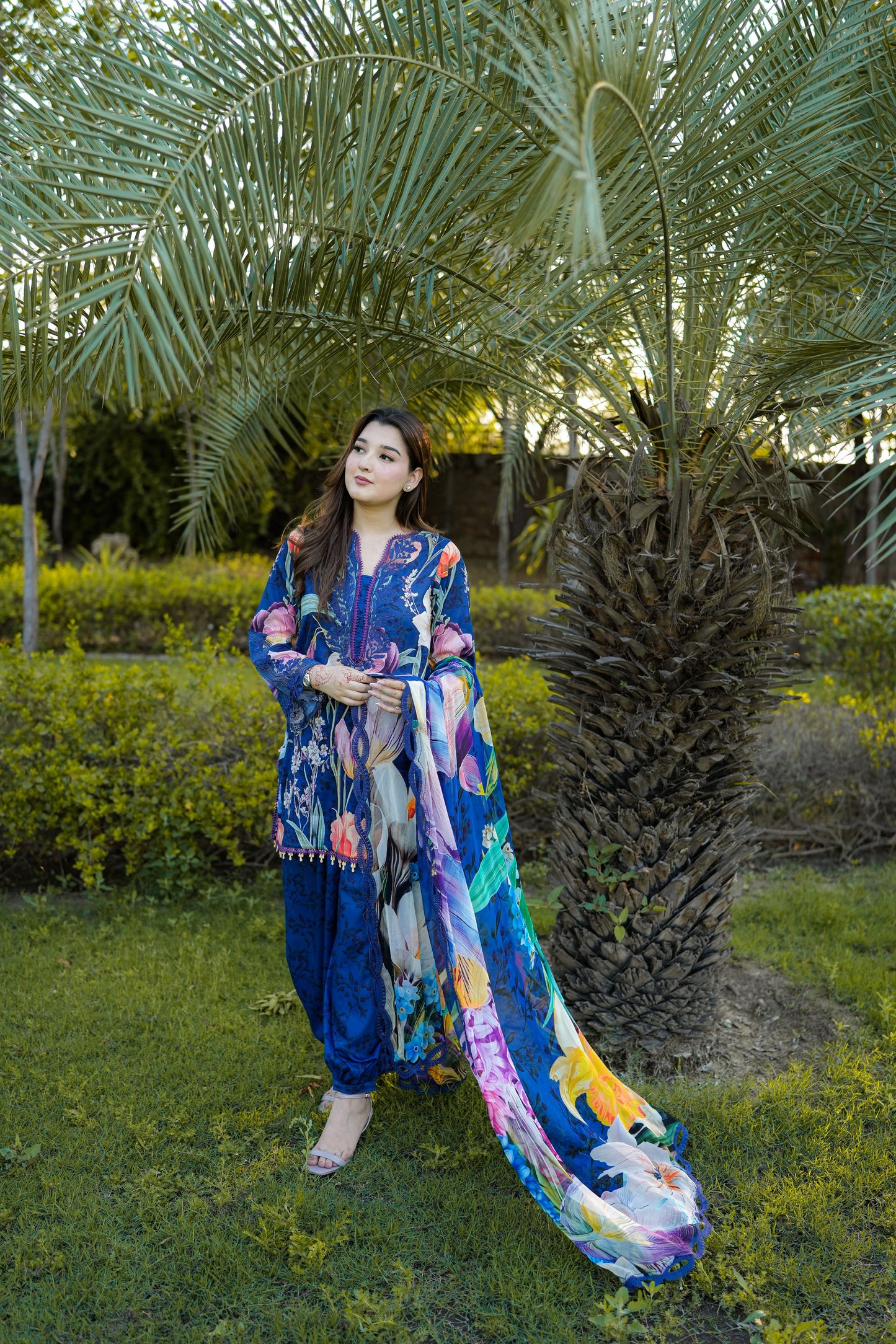 Rs 11500 Aneelas Stitched Lawn Print Emb 3pc Chiffon Duppata [SPR-26-34-A] [Dispatch Time 2.5 Months]