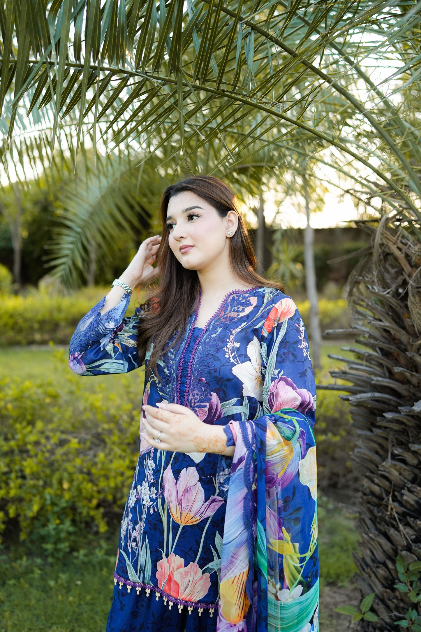 Rs 11500 Aneelas Stitched Lawn Print Emb 3pc Chiffon Duppata [SPR-26-34-A] [Dispatch Time 2.5 Months]