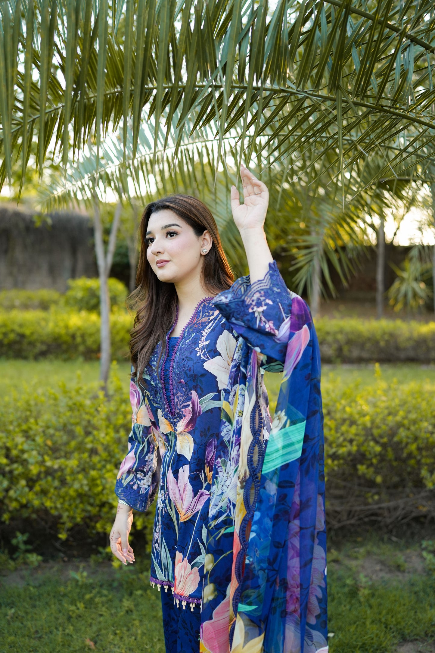 Rs 11500 Aneelas Stitched Lawn Print Emb 3pc Chiffon Duppata [SPR-26-34-A] [Dispatch Time 2.5 Months]