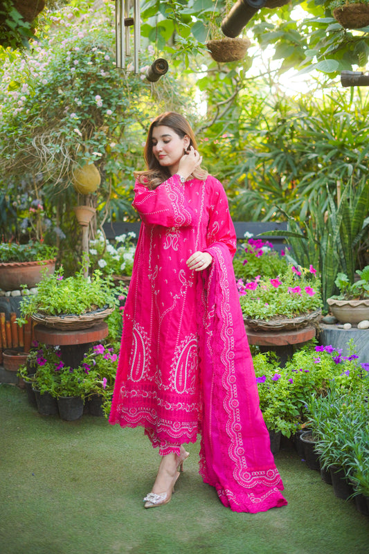 Rs 15500 Aneelas Stitched Luxury Lawn Emb Shirt Emb Trouser Emb Duppata 3pc [LUX-06] [Dispatch Date 20th June]