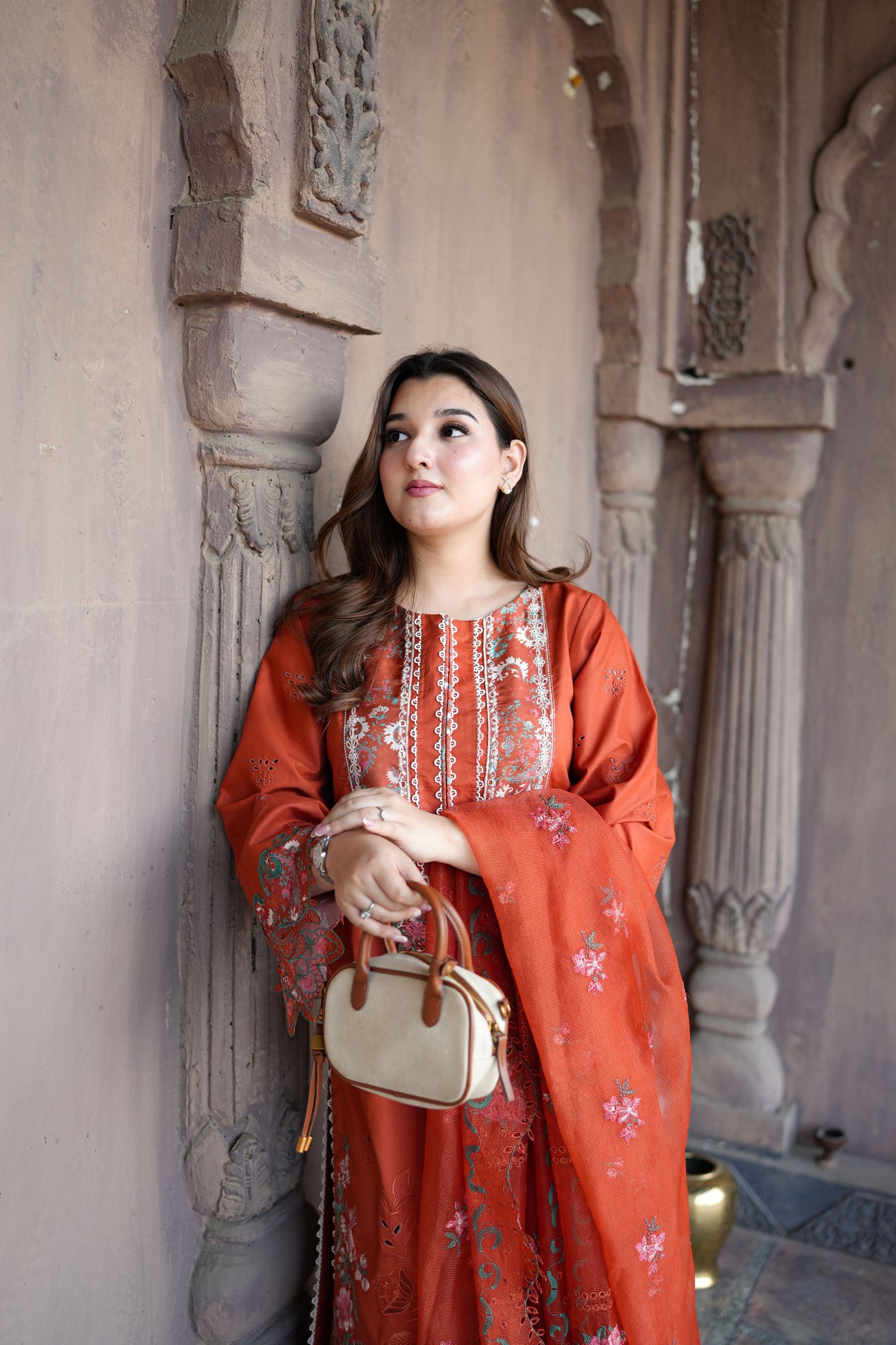 Rs 15500 Aneelas Stitched Luxury Lawn Emb 3pc Cotton Net Duppata [LUX-26-92] [Dispatch Time 2 Months]