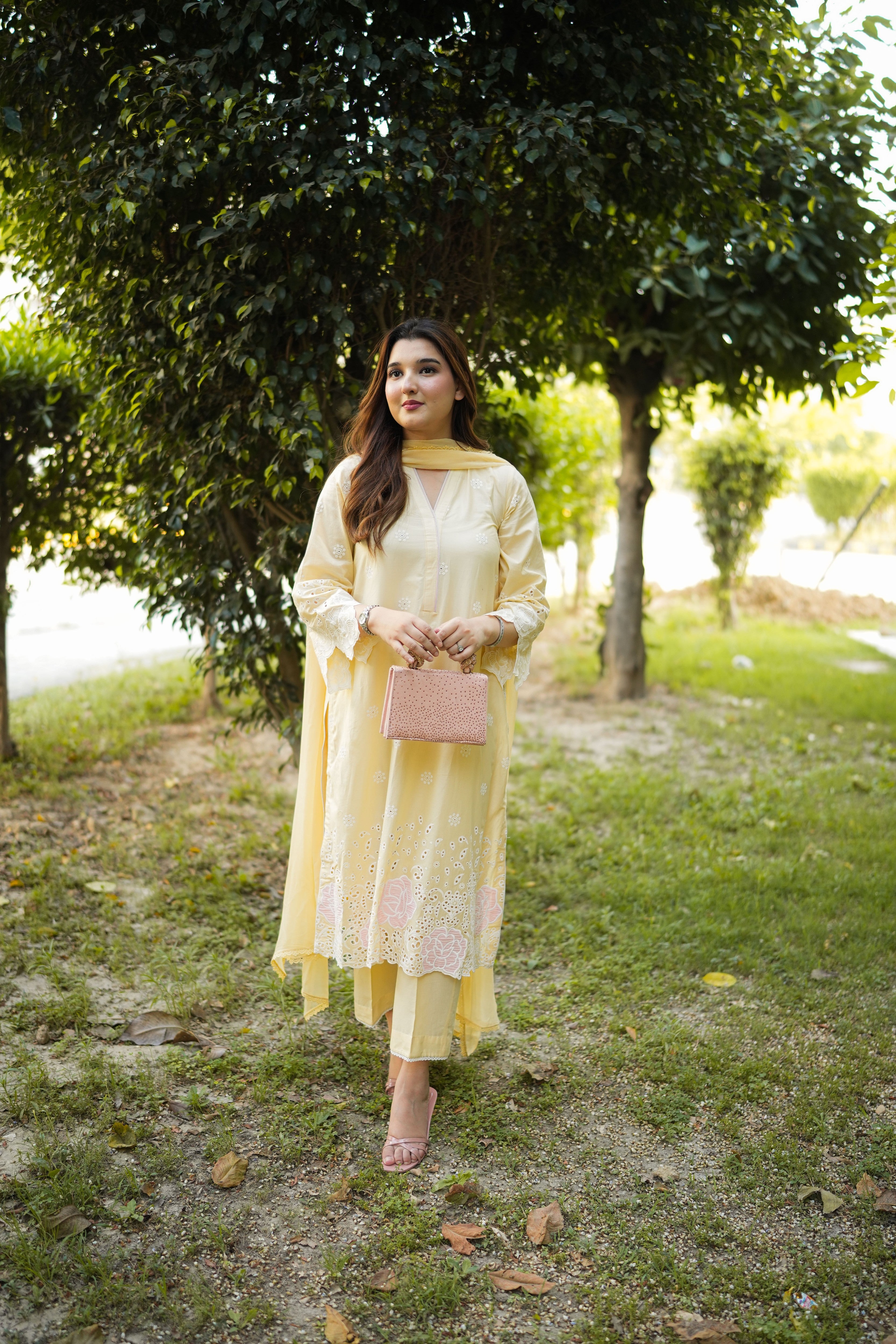 Rs 7500 Aneelas Stitched Lawn Emb 2pc [LUX-26-57] [Dispatch Time 2.5 Months]