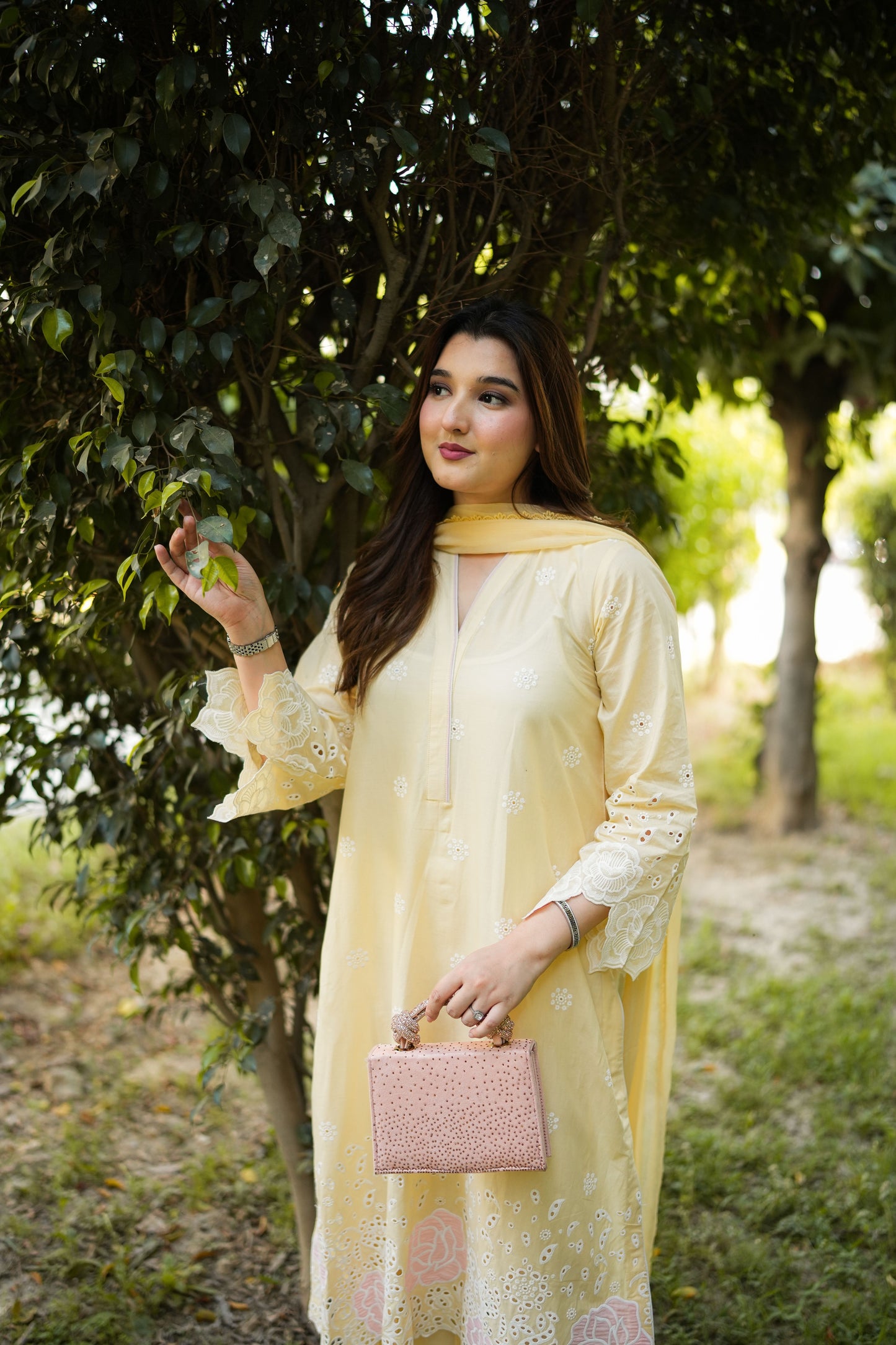 Rs 7500 Aneelas Stitched Lawn Emb 2pc [LUX-26-57] [Dispatch Time 2.5 Months]