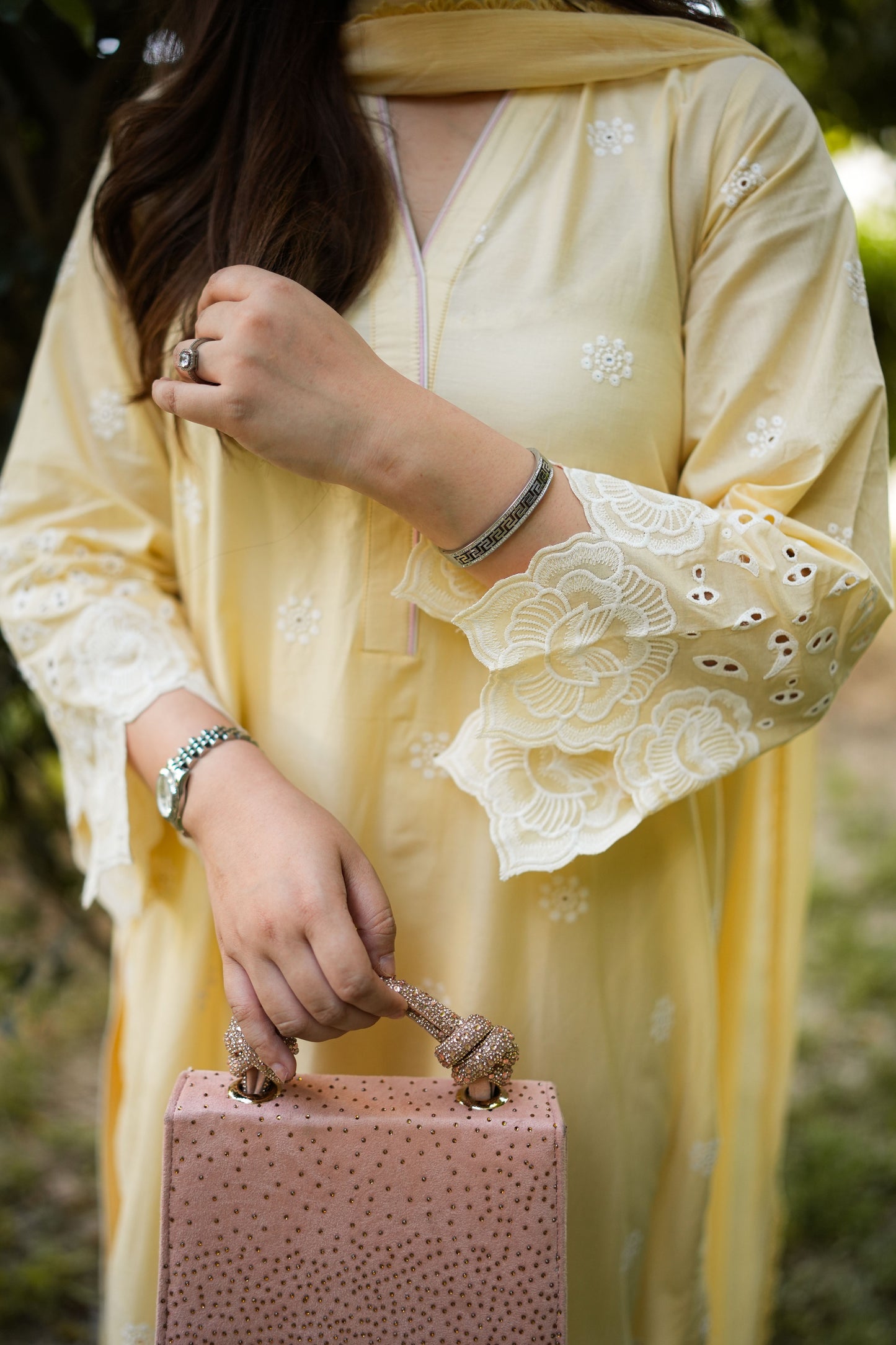 Rs 7500 Aneelas Stitched Lawn Emb 2pc [LUX-26-57] [Dispatch Time 2.5 Months]