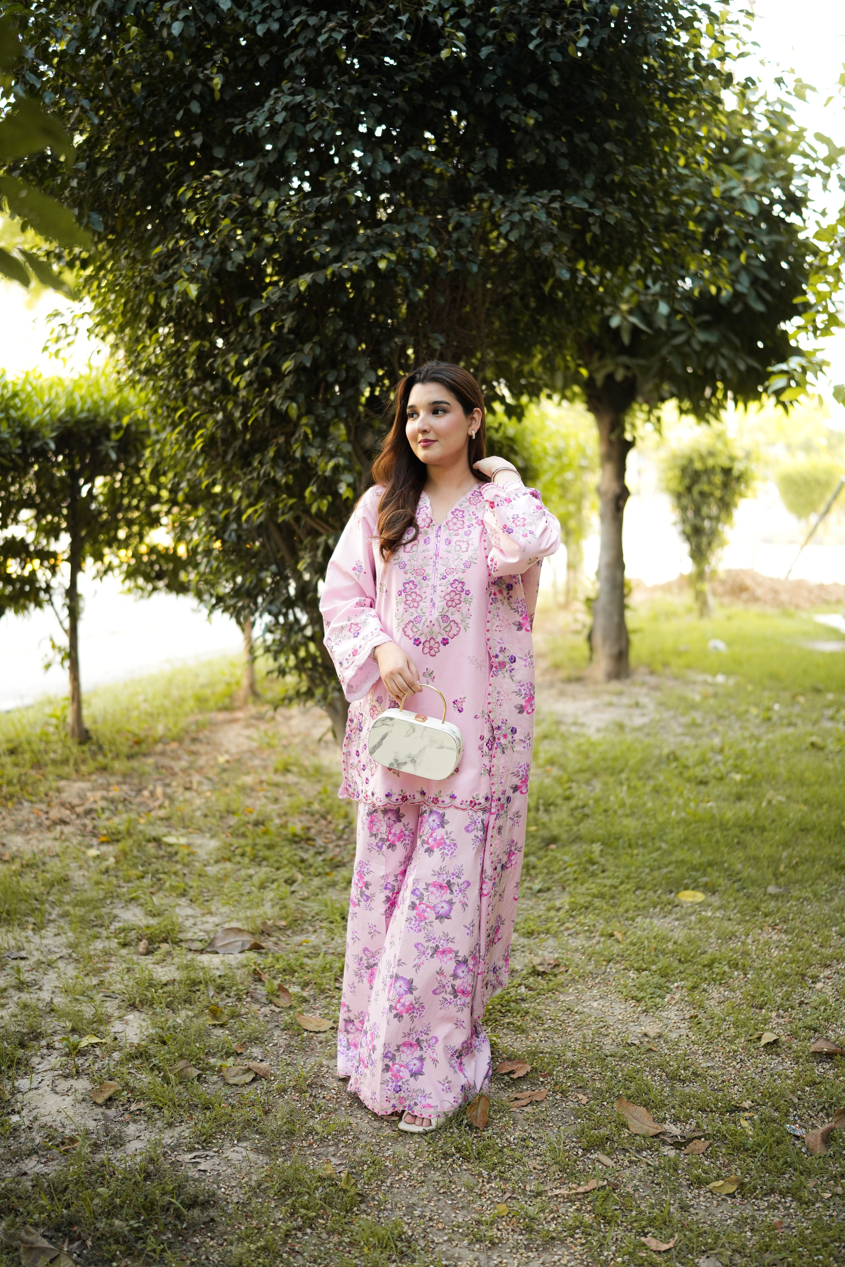Rs 9500 Aneelas Stitched Lawn Emb Shirt Trouser 2pc [LUX-26-58] [Dispatch Time 2.5 Months]