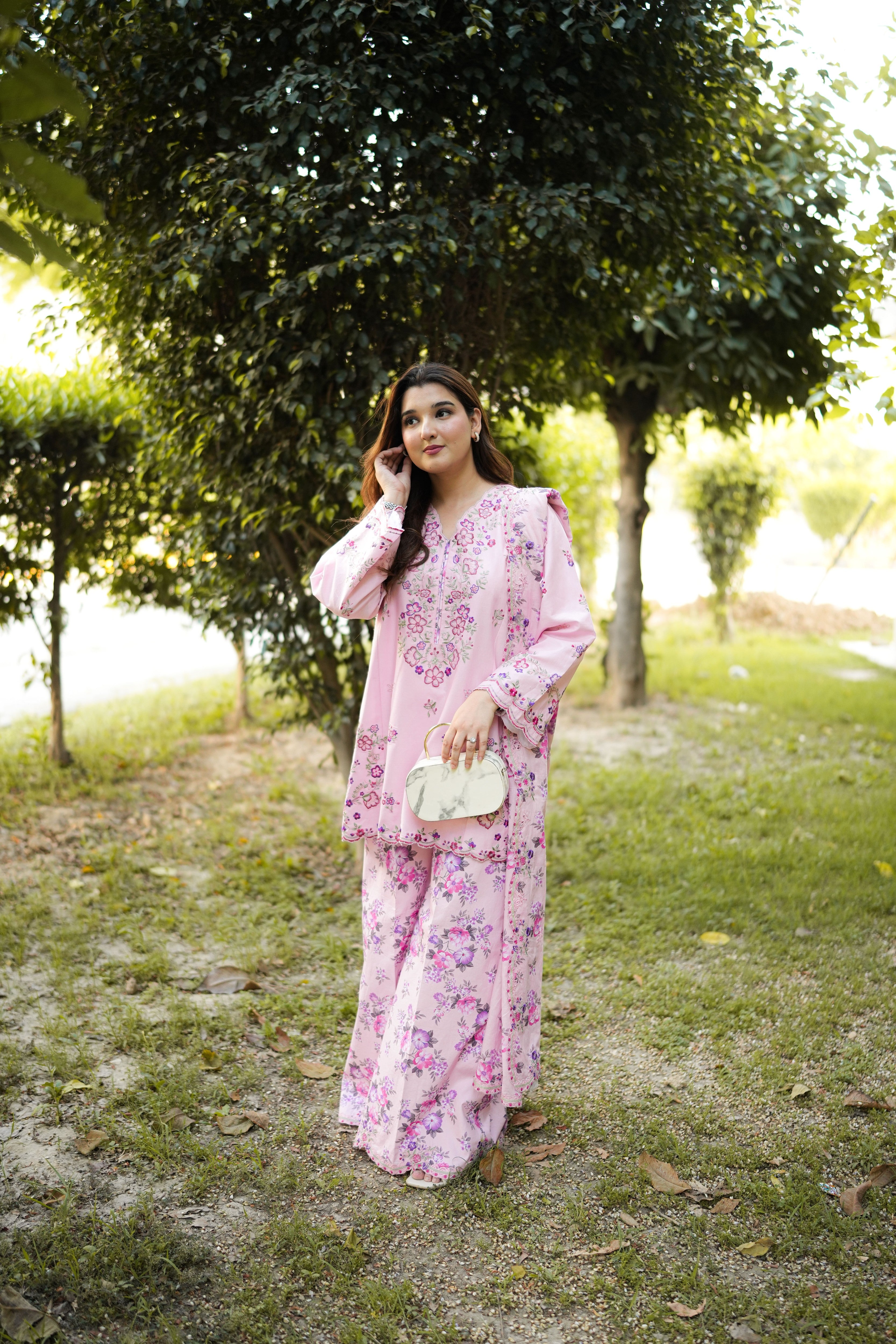 Rs 14000 Aneelas Stitched Lawn Emb 3pc Voile Lawn Print Emb Duppata [LUX-26-58-A] [Dispatch Time 2.5 Months]