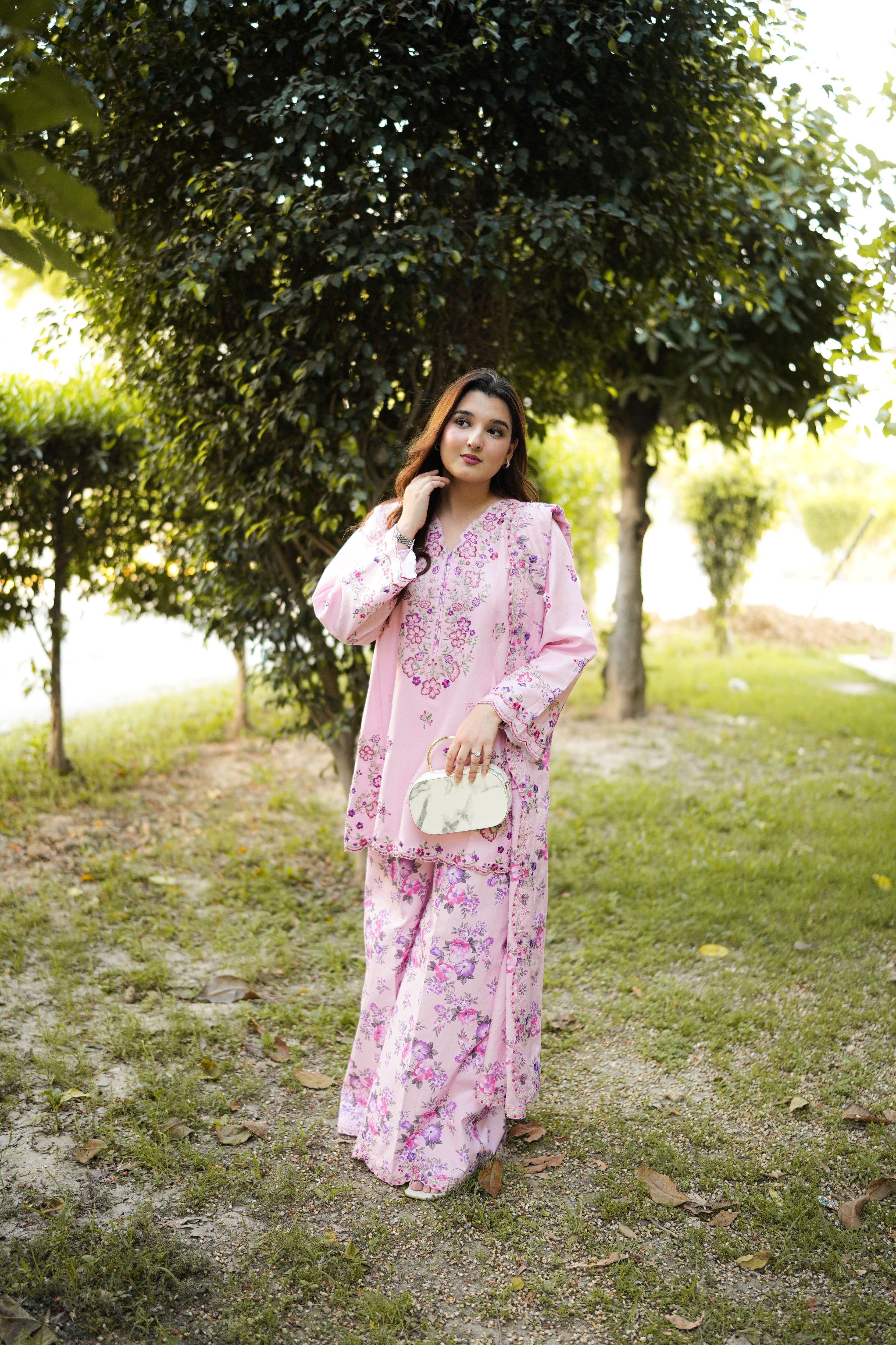 Rs 15000 Aneelas Stitched Lawn Emb 3pc Lawn Print Emb Duppata [LUX-26-58-B] [Dispatch Time 2.5 Months]