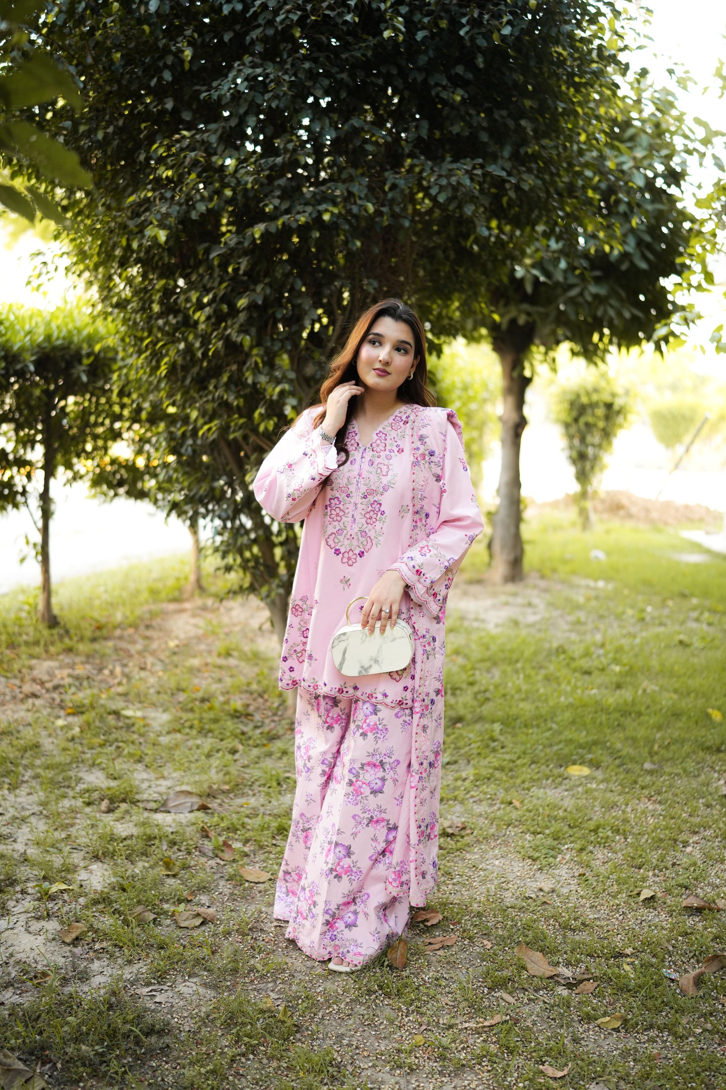 Rs 15000 Aneelas Stitched Lawn Emb 3pc Lawn Print Emb Duppata [LUX-26-58-B] [Dispatch Time 2.5 Months]