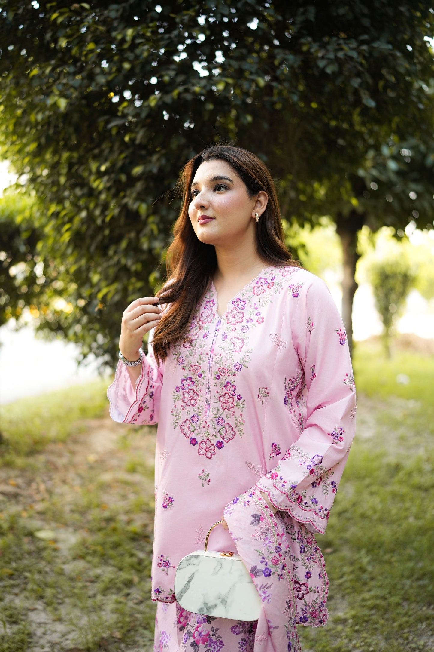 Rs 15000 Aneelas Stitched Lawn Emb 3pc Lawn Print Emb Duppata [LUX-26-58-B] [Dispatch Time 2.5 Months]