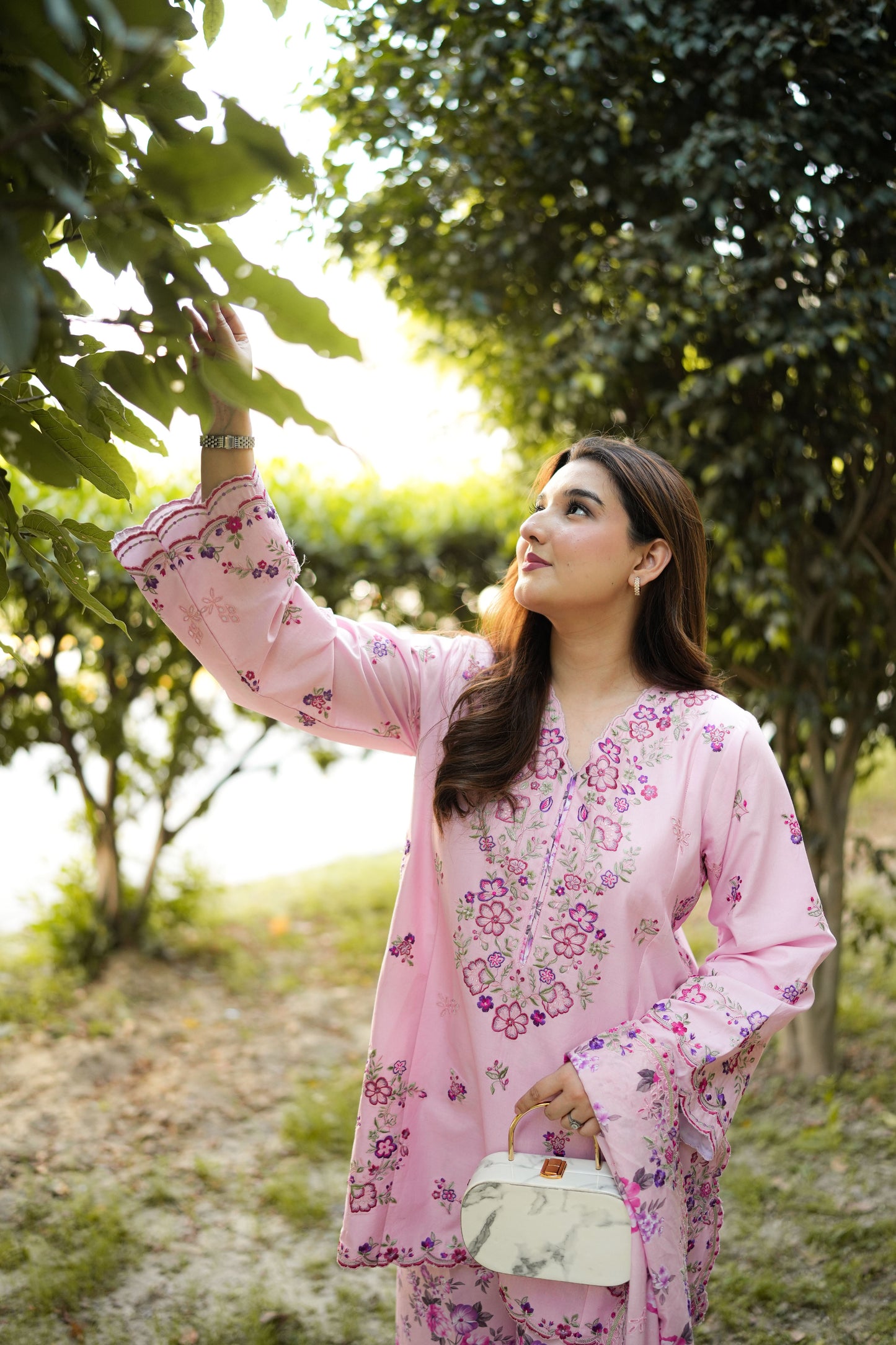 Rs 14000 Aneelas Stitched Lawn Emb 3pc Voile Lawn Print Emb Duppata [LUX-26-58-A] [Dispatch Time 2.5 Months]