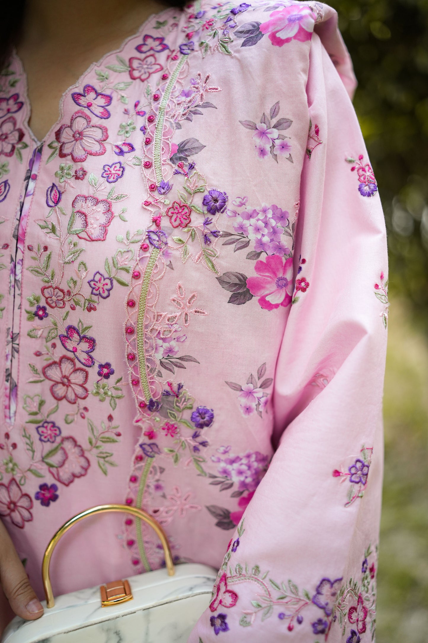 Rs 15000 Aneelas Stitched Lawn Emb 3pc Lawn Print Emb Duppata [LUX-26-58-B] [Dispatch Time 2.5 Months]