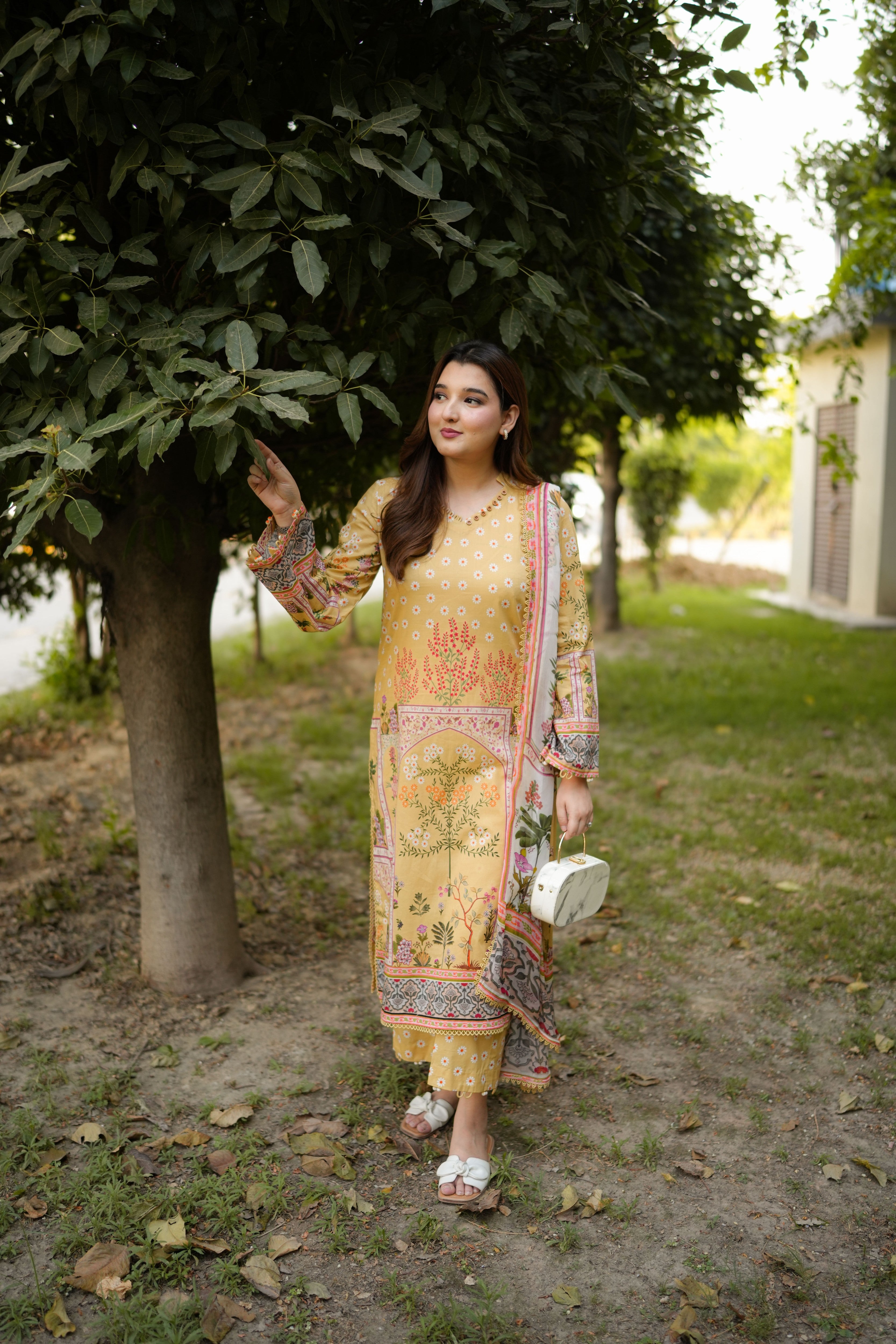 Rs 8300 Aneelas Stitched Printed Lawn With Chiffon Printed Duppata [SPR-26-45-B] [Dispatch Time 2 Months]