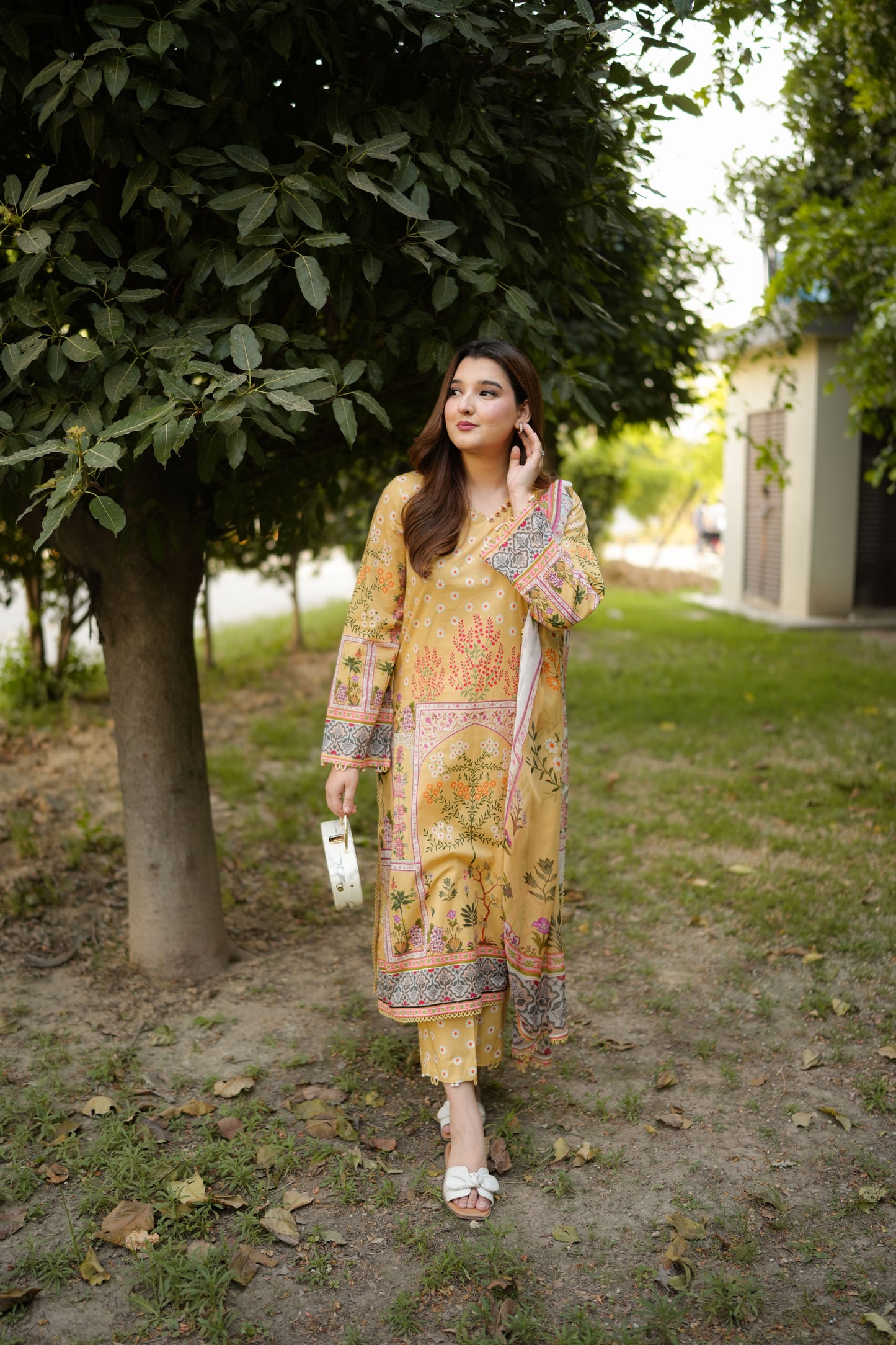 Rs 7500 Aneelas Stiched Printed Lawn With Voil Lawn Printed Duppata [SPR-26-45-A] [Dispatch Time 2 Months]