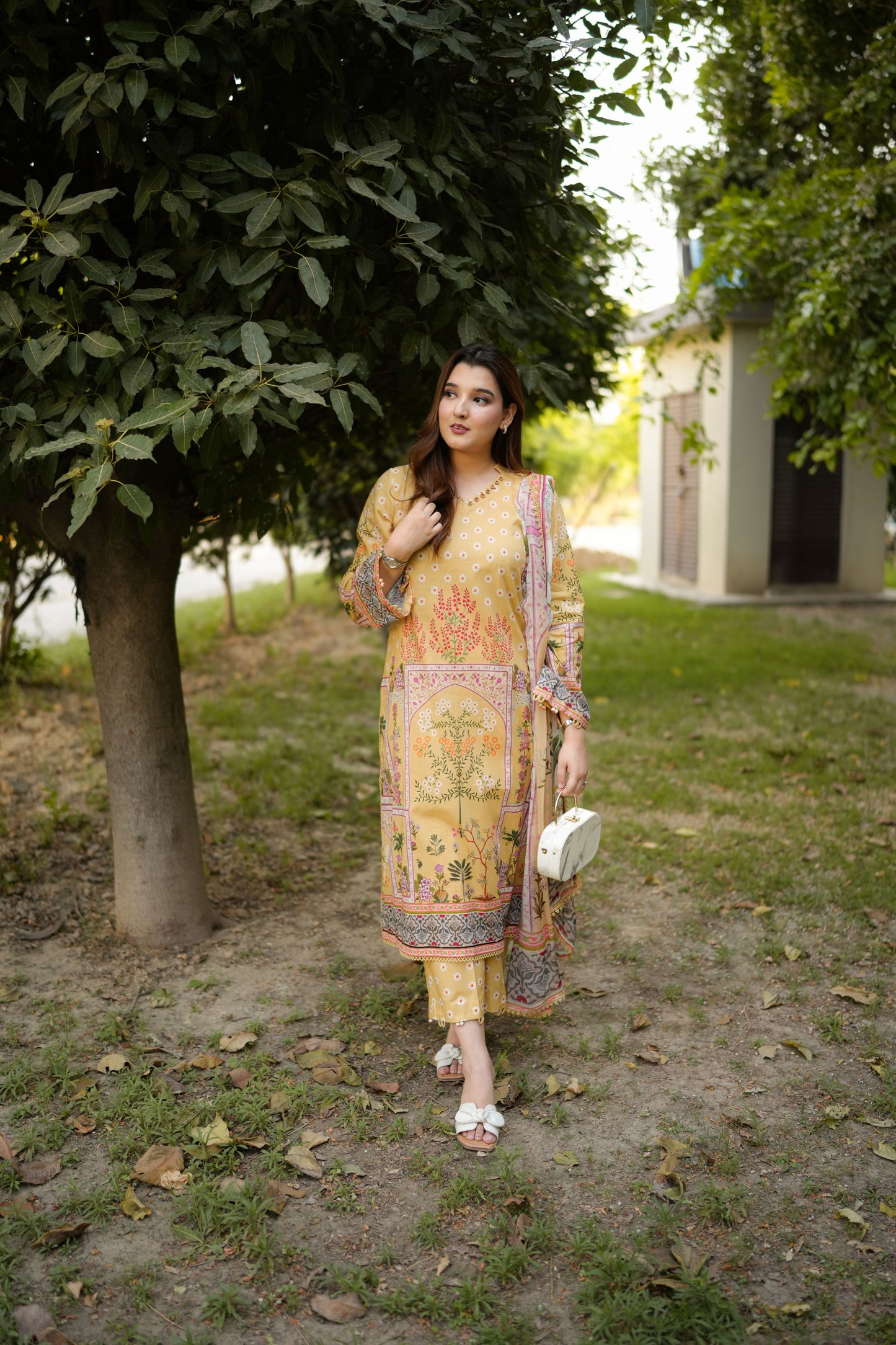 Rs 7500 Aneelas Stiched Printed Lawn With Voil Lawn Printed Duppata [SPR-26-45-A] [Dispatch Time 2 Months]
