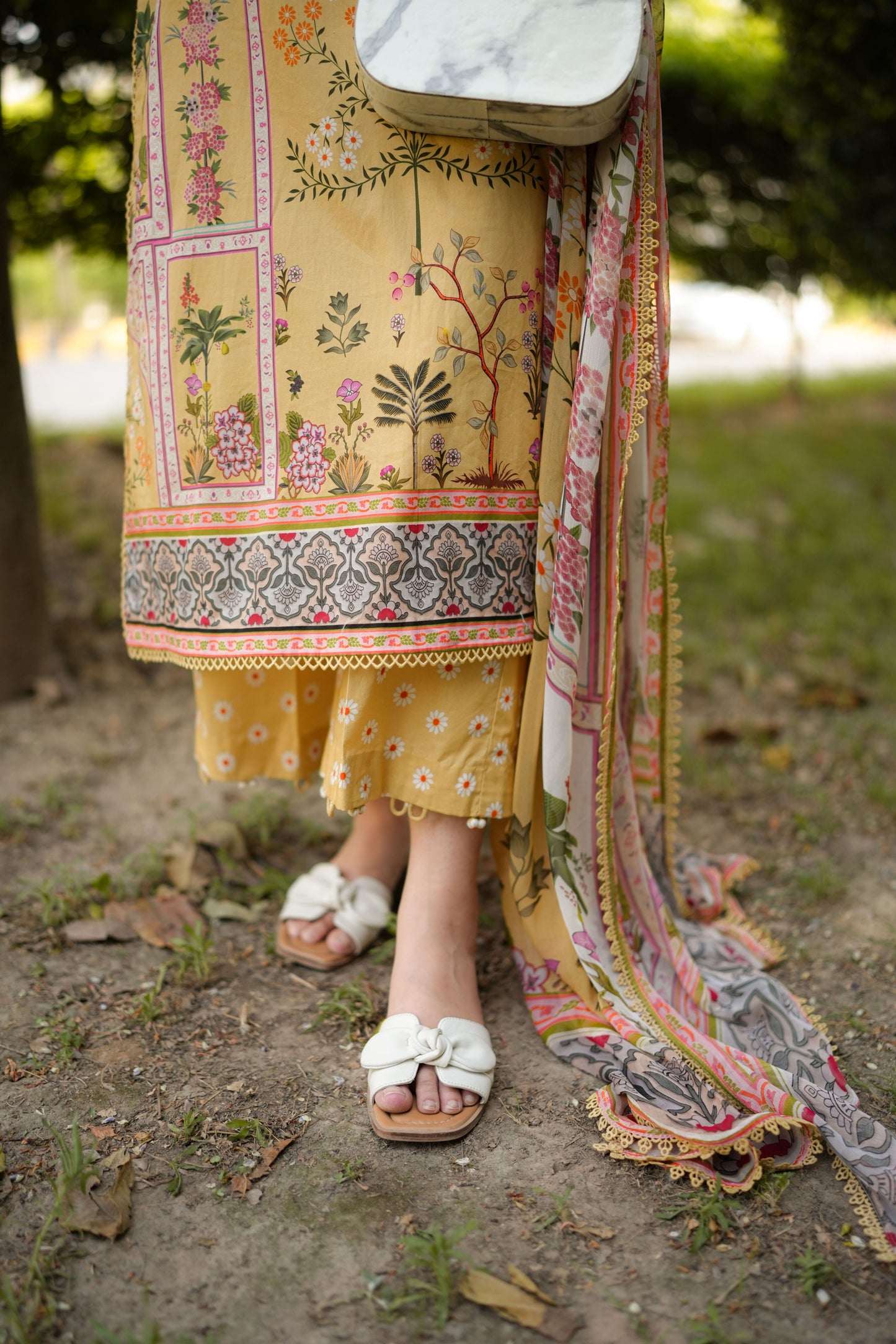 Rs 7500 Aneelas Stiched Printed Lawn With Voil Lawn Printed Duppata [SPR-26-45-A] [Dispatch Time 2 Months]