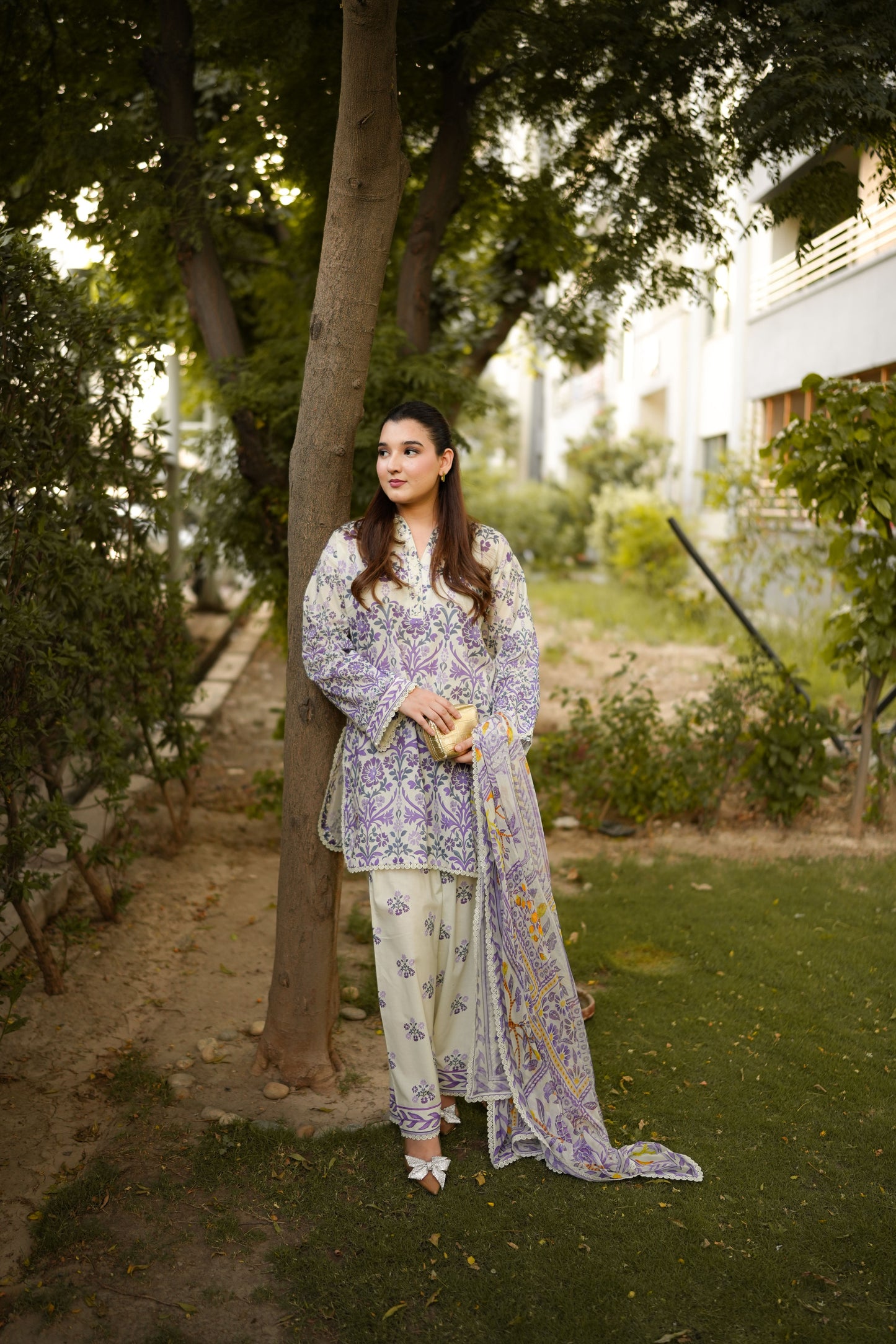 Rs 8300 Aneelas Stiched Printed Lawn With Chiffon Printed Duppata [SPR-26-40-B] [Dispatch Date 2 Month]