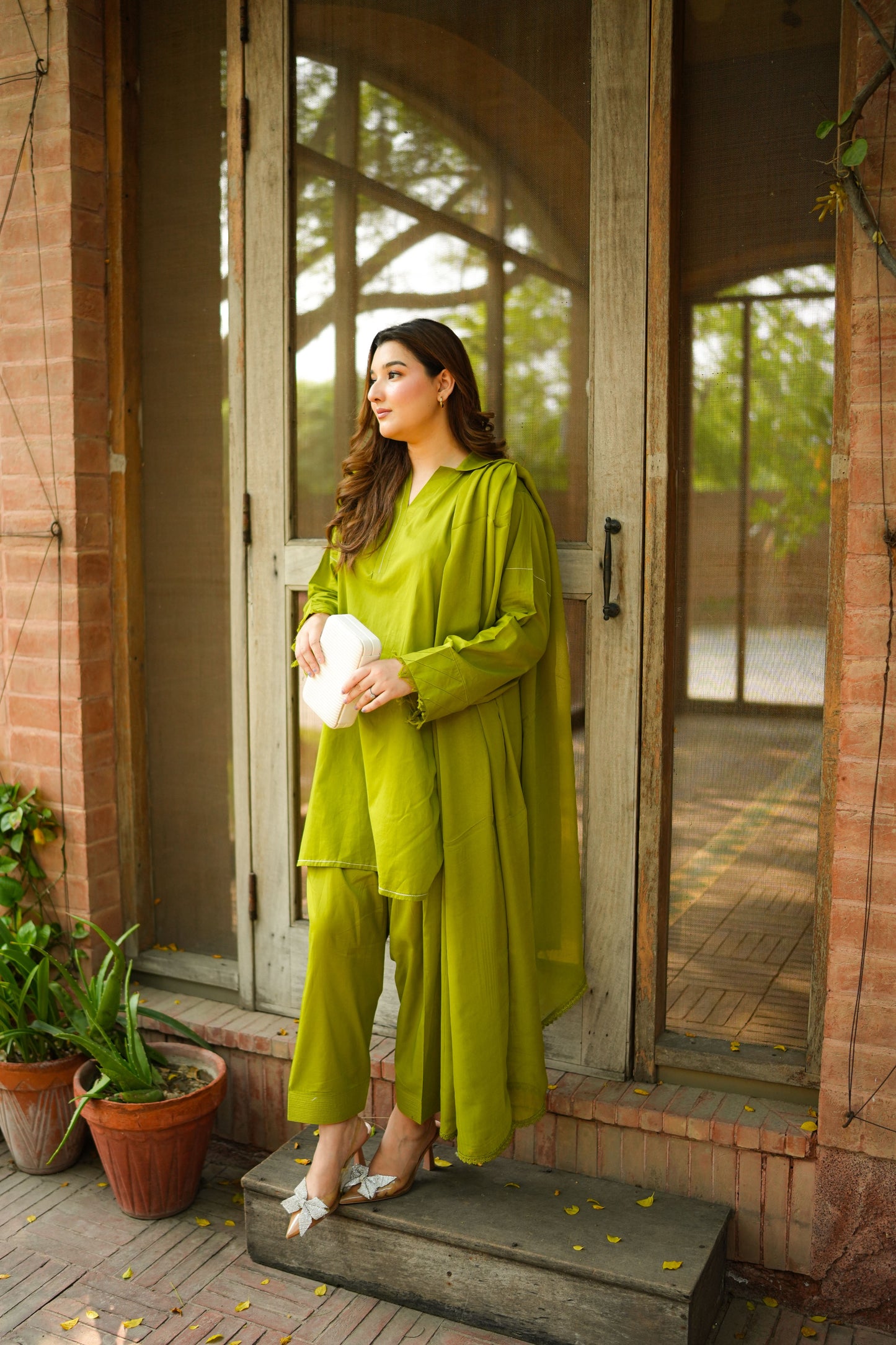 Rs 5500 Aneelas Stitched Solid Lawn 2pc with Shalwar [SL-11] [Disaptch Time 2 Months]