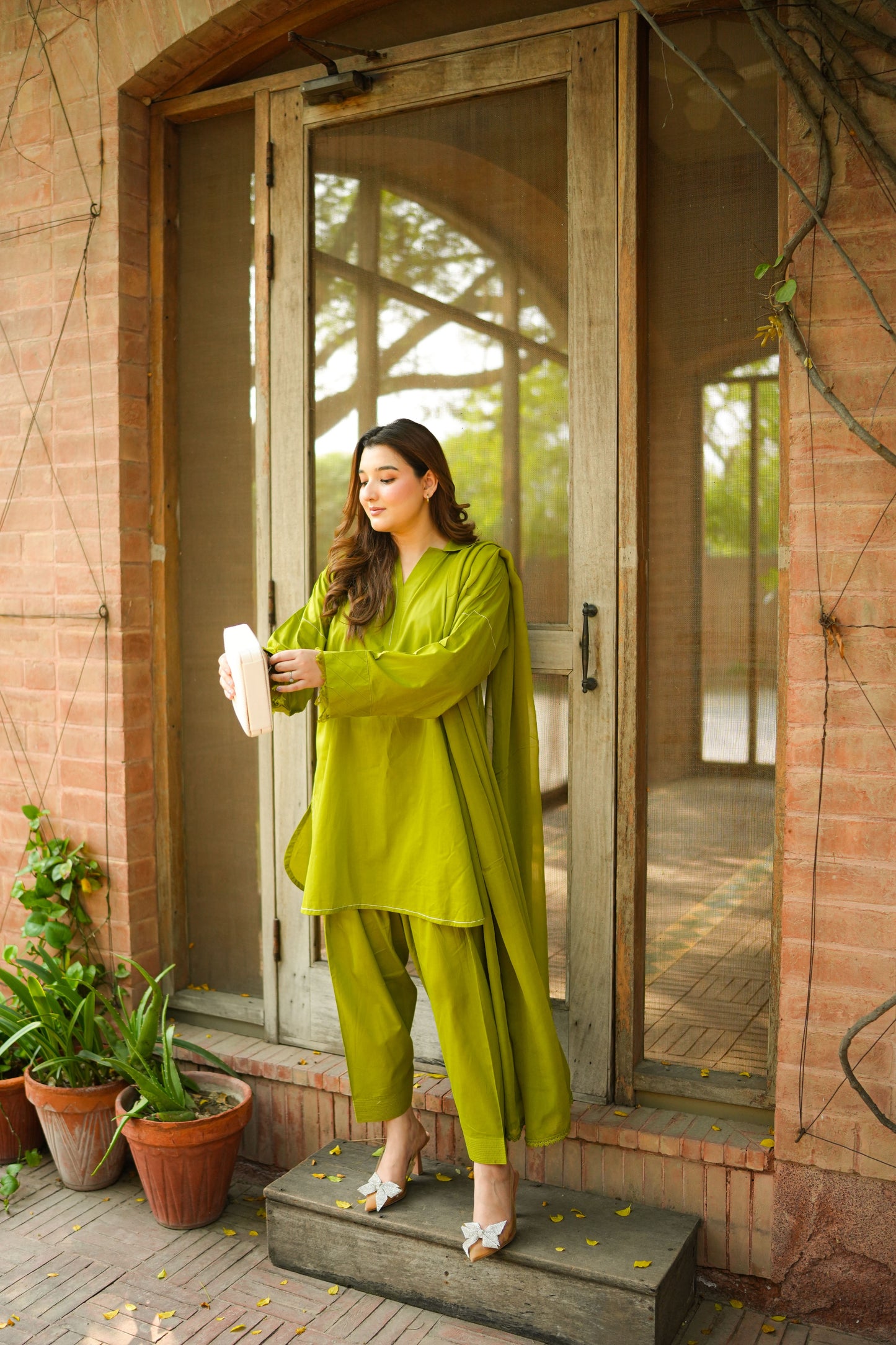 Rs 5500 Aneelas Stitched Solid Lawn 2pc with Shalwar [SL-11] [Disaptch Time 2 Months]