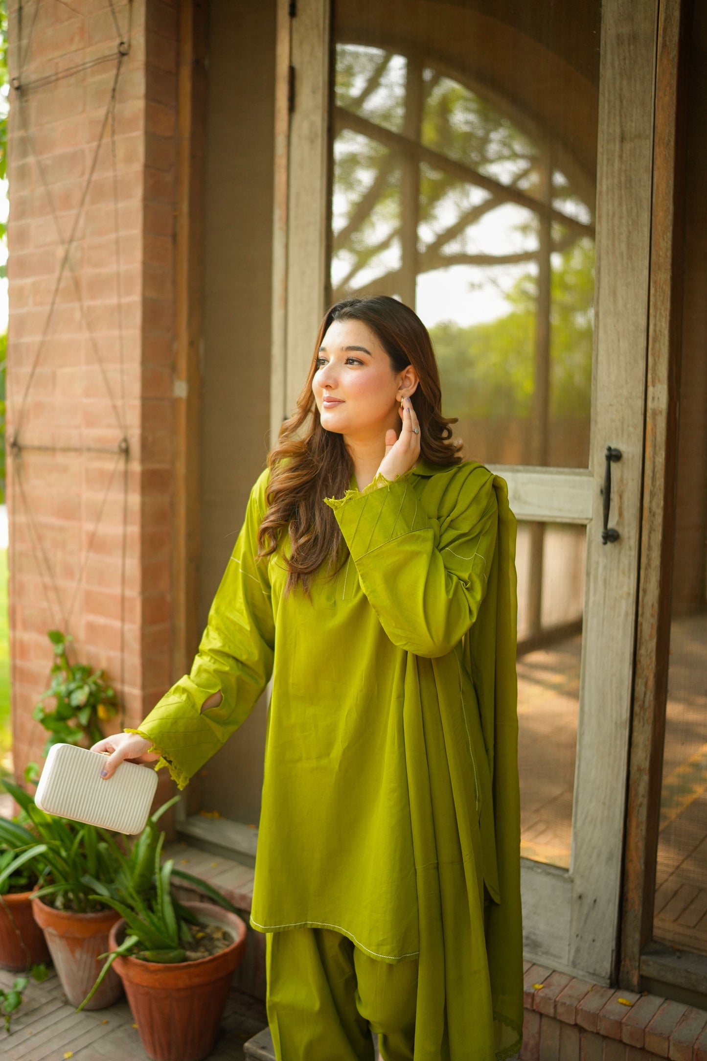Rs 5500 Aneelas Stitched Solid Lawn 2pc with Shalwar [SL-11] [Disaptch Time 2 Months]