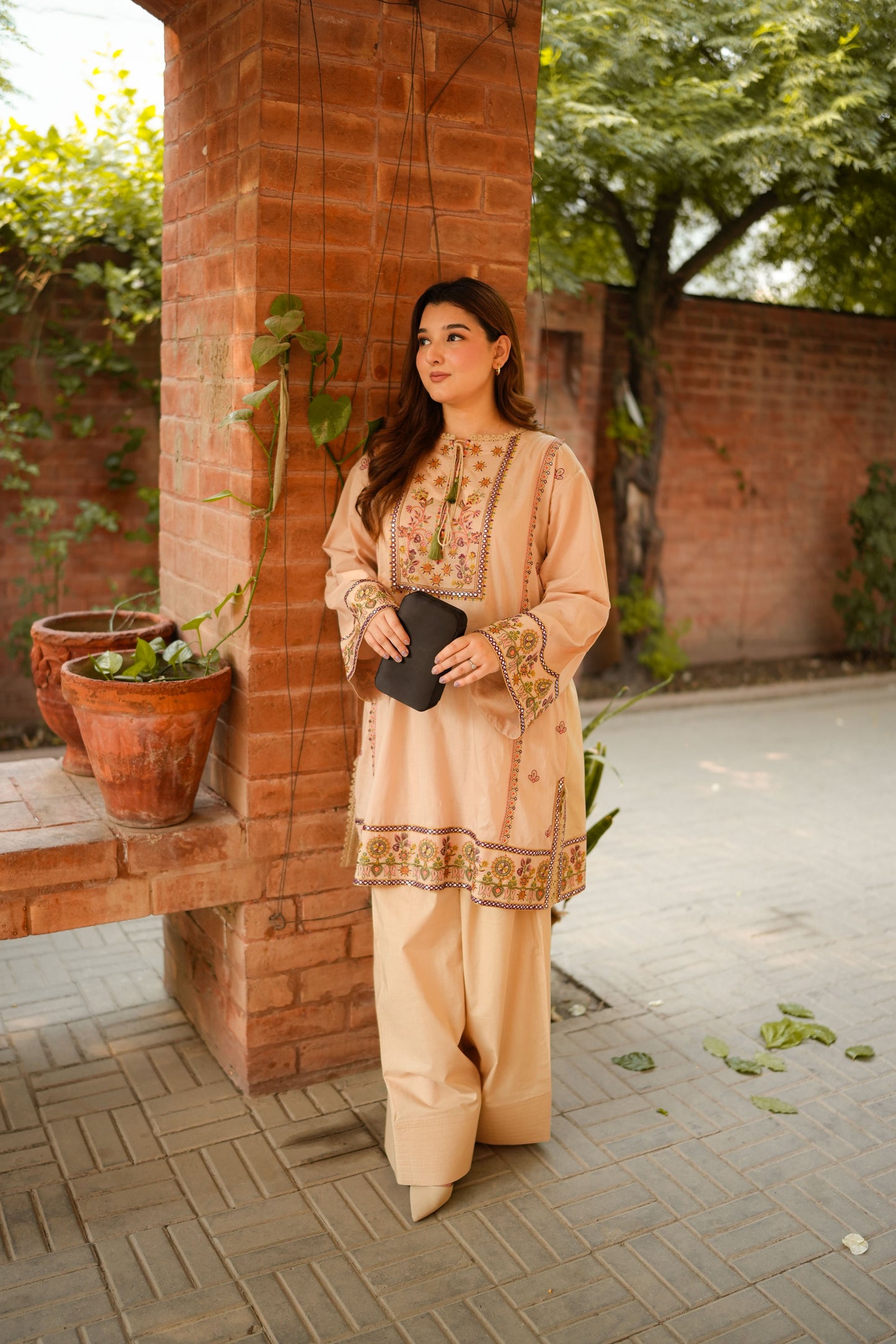 Rs 7500 Aneelas Stitched Lawn Emb Shirt Trouser 2pc [LUX-26-69] [Dispatch Time 2 Months]