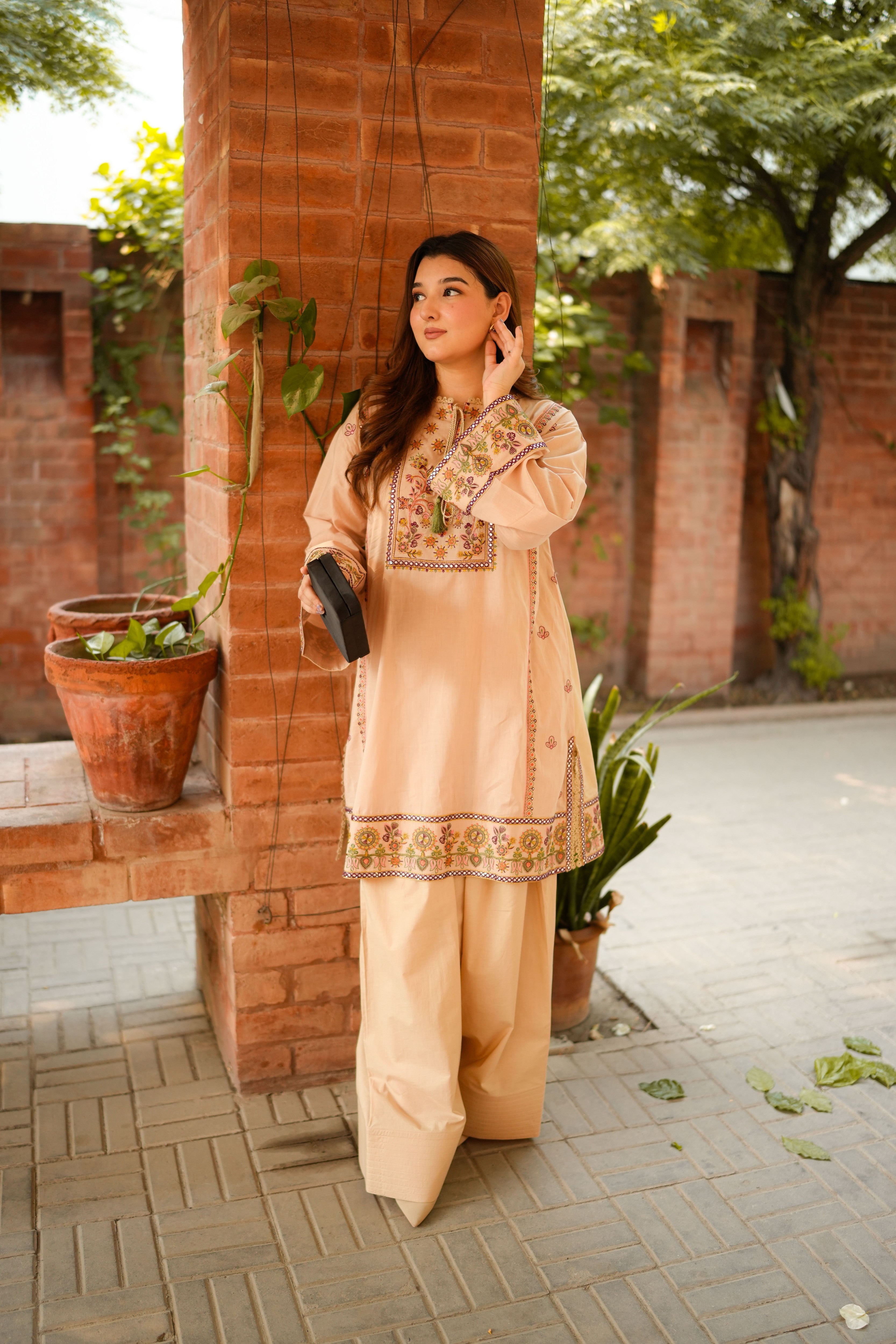 Rs 7500 Aneelas Stitched Lawn Emb Shirt Trouser 2pc [LUX-26-69] [Dispatch Time 2 Months]