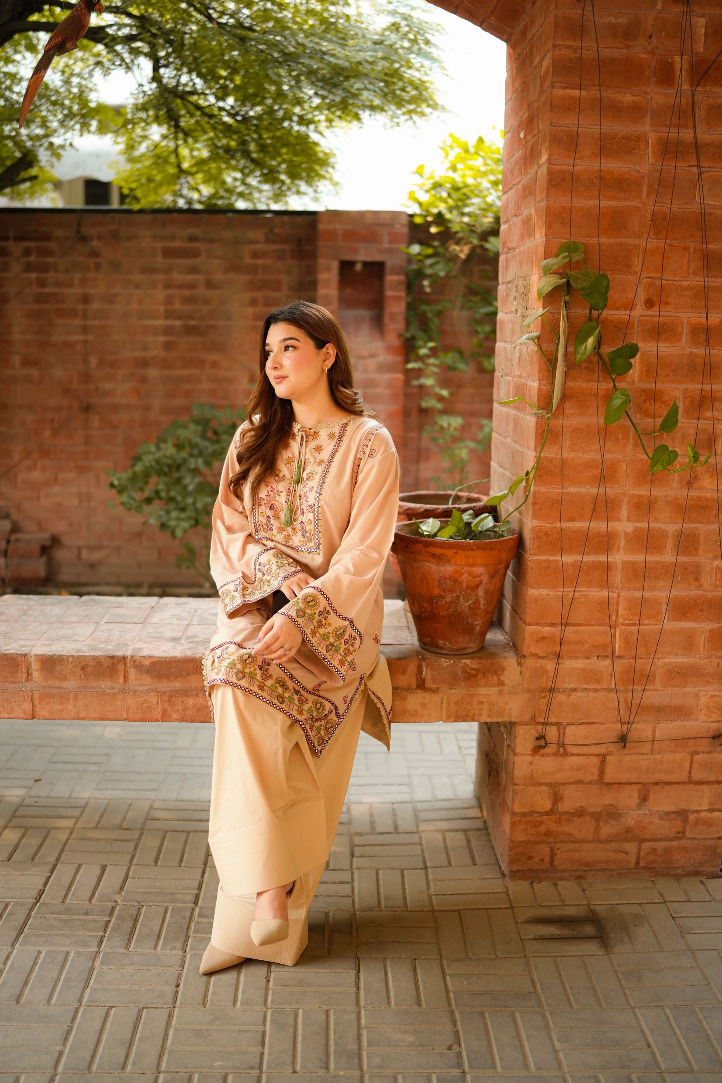 Rs 7500 Aneelas Stitched Lawn Emb Shirt Trouser 2pc [LUX-26-69] [Dispatch Time 2 Months]