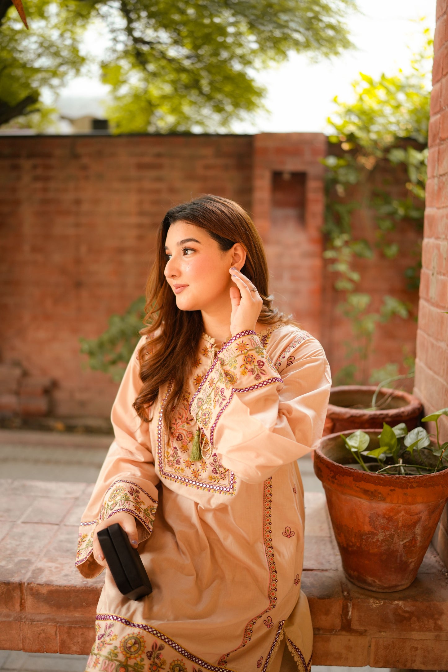 Rs 7500 Aneelas Stitched Lawn Emb Shirt Trouser 2pc [LUX-26-69] [Dispatch Time 2 Months]
