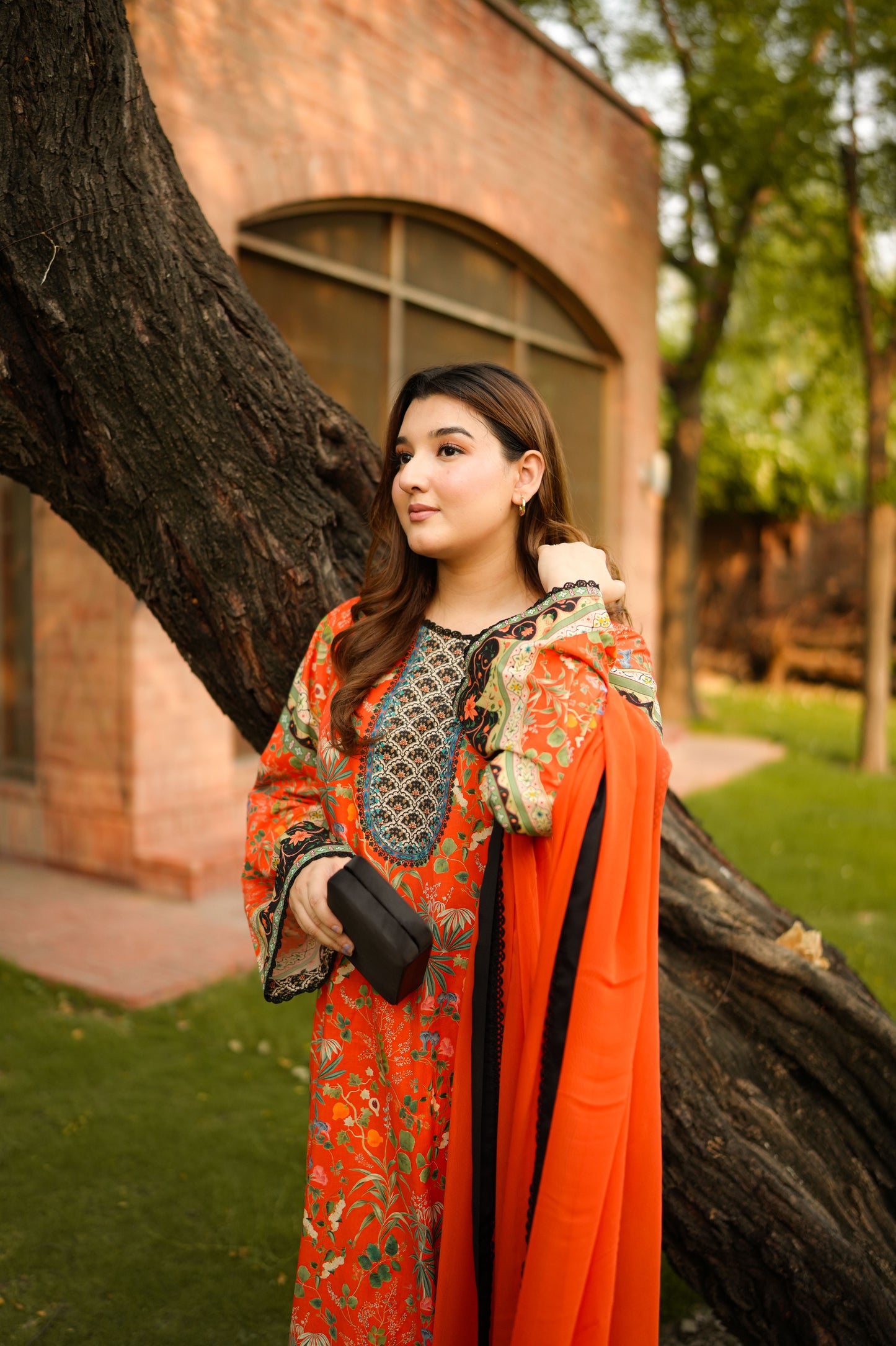 Rs 5500 Aneelas Stitched Print Lawn Kurta Trouser 2pc [SPR-26-29-A] [Dispatch Time 2.5 Months]