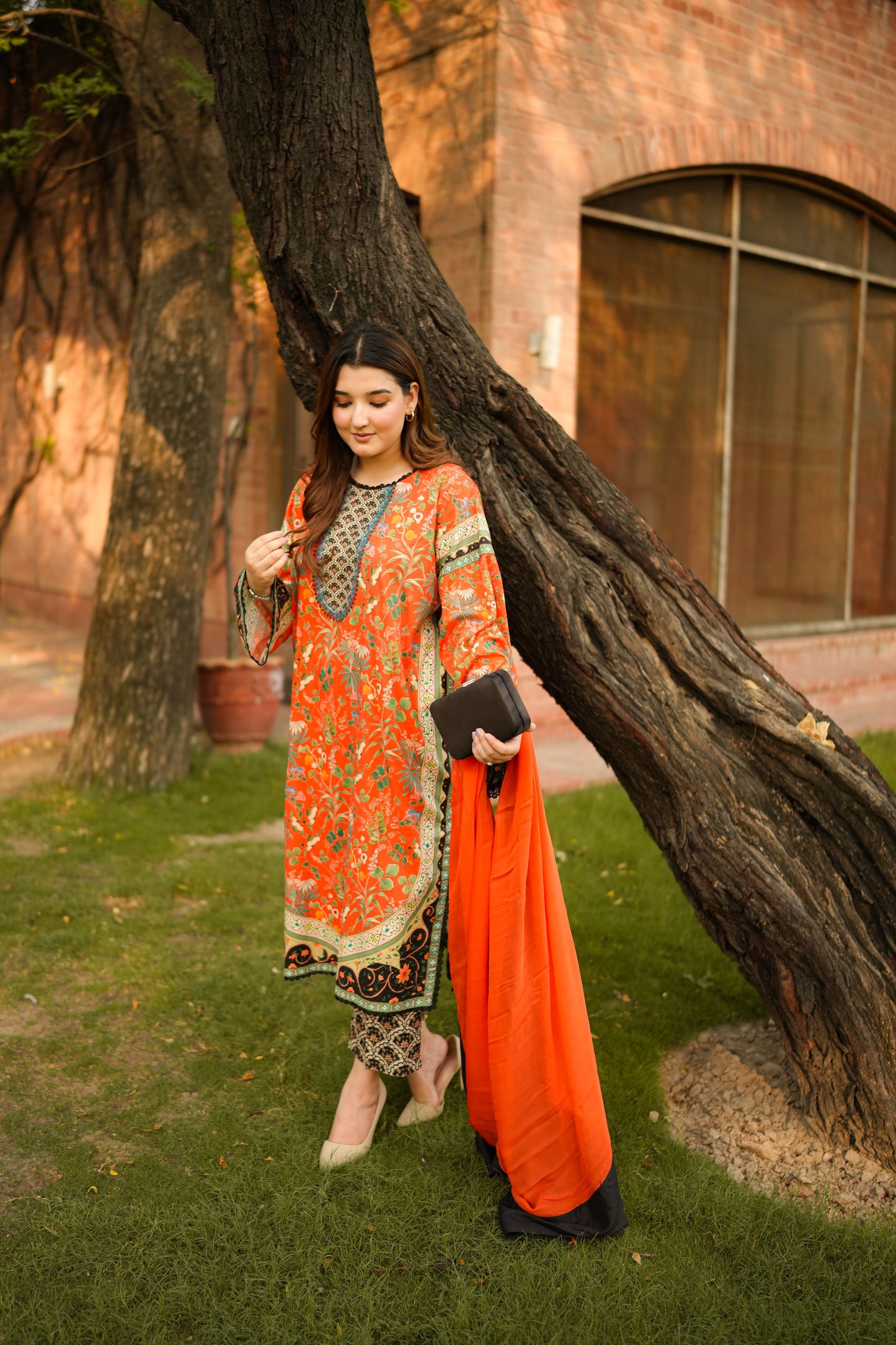 Rs 5500 Aneelas Stitched Print Lawn Boxy Kurta Shalwar 2pc [SPR-26-29-B] [Dispatch Time 2.5 Months]