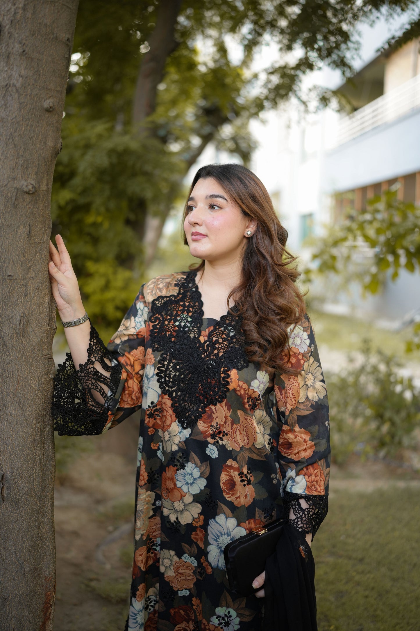 Rs 12000 Aneelas Stitched Lawn Print Emb 3pc Chiffon Duppata [SPR-26-65-A] [Dispatch Time 2 Months]