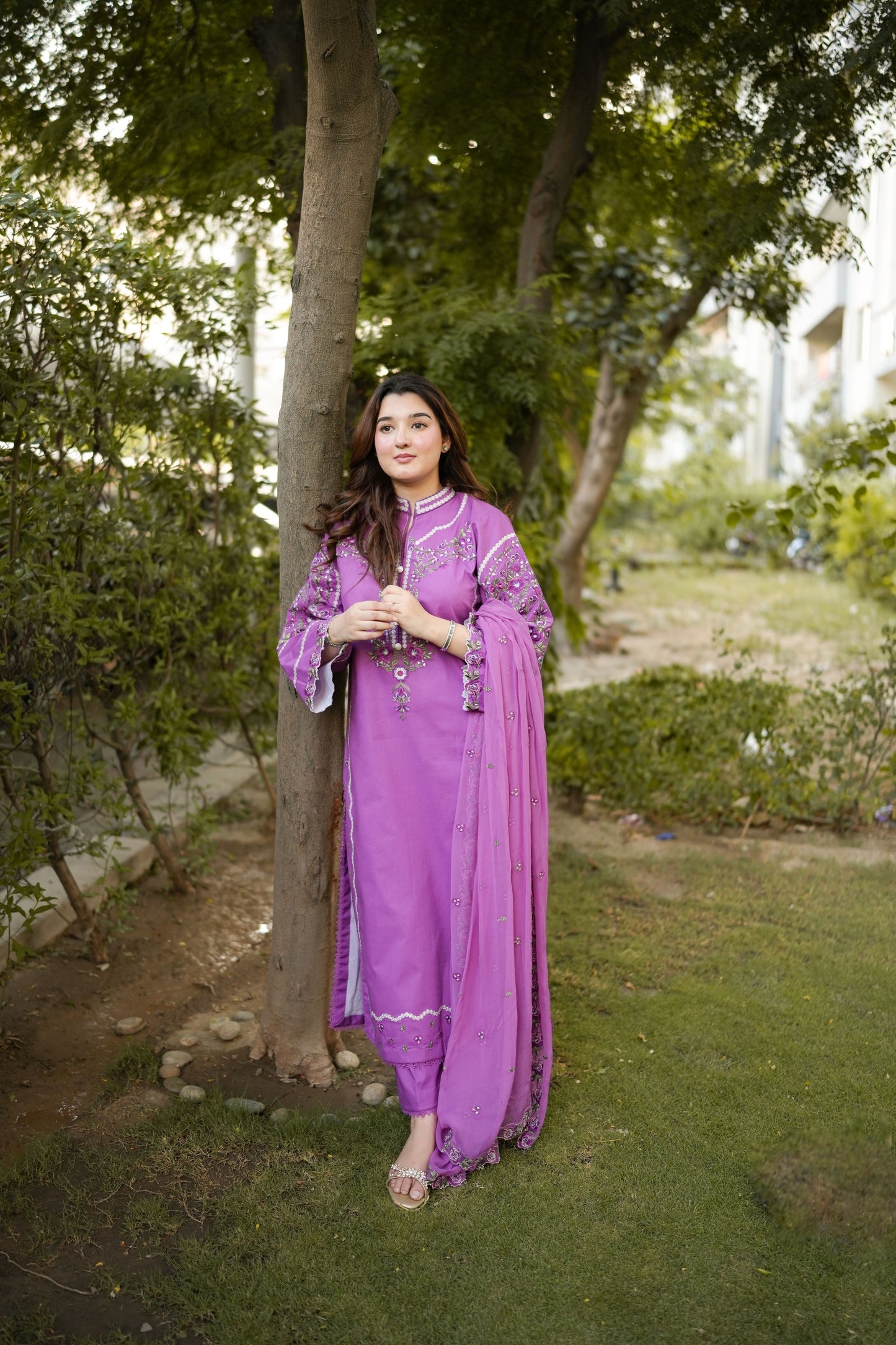 Rs 14950 Aneelas Stitched Lawn Emb 3pc Emb Chiffon Duppata [LUX-26-99] [Dispatch Time 2 Months]