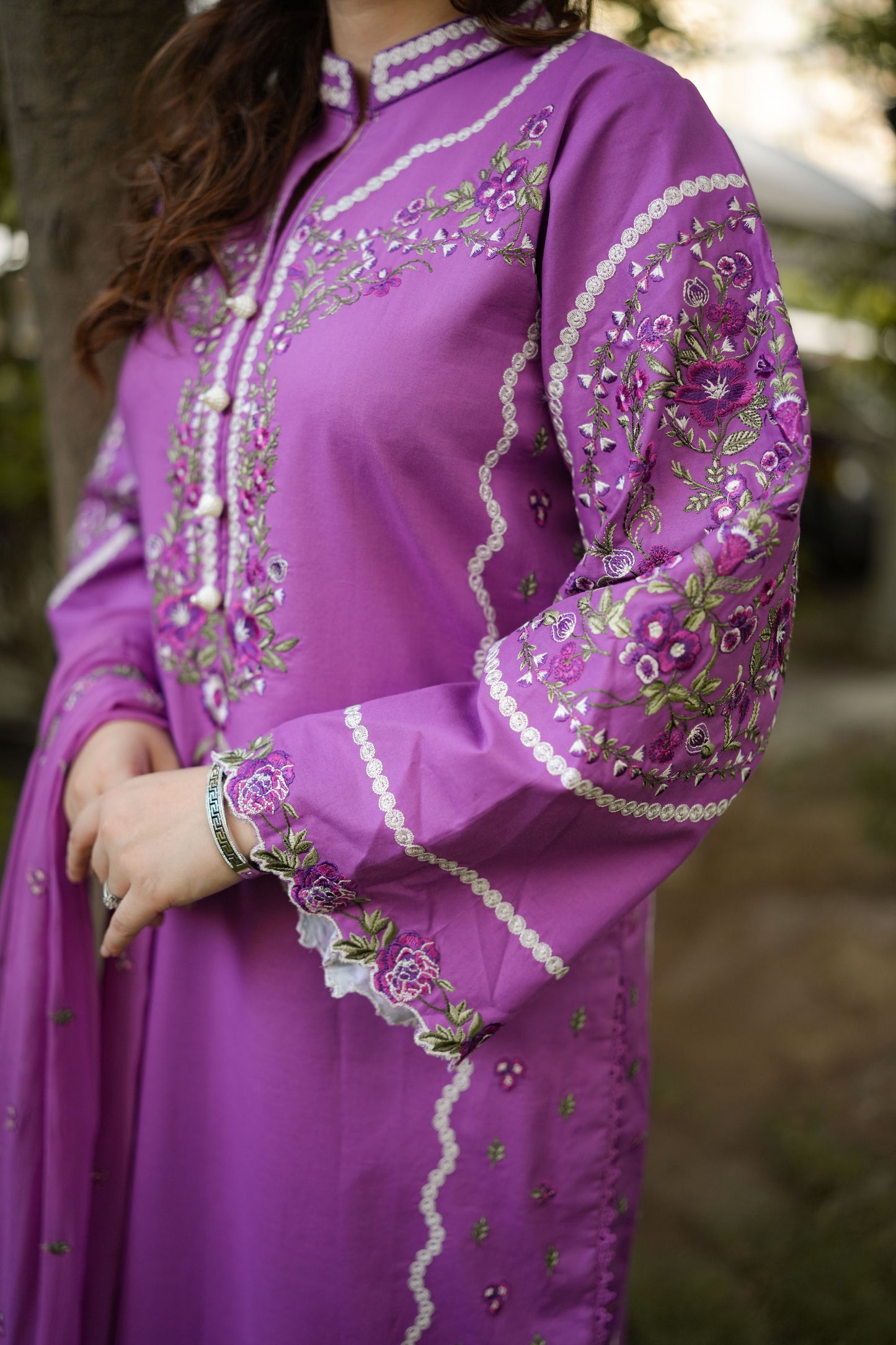 Rs 14950 Aneelas Stitched Lawn Emb 3pc Emb Chiffon Duppata [LUX-26-99] [Dispatch Time 2 Months]