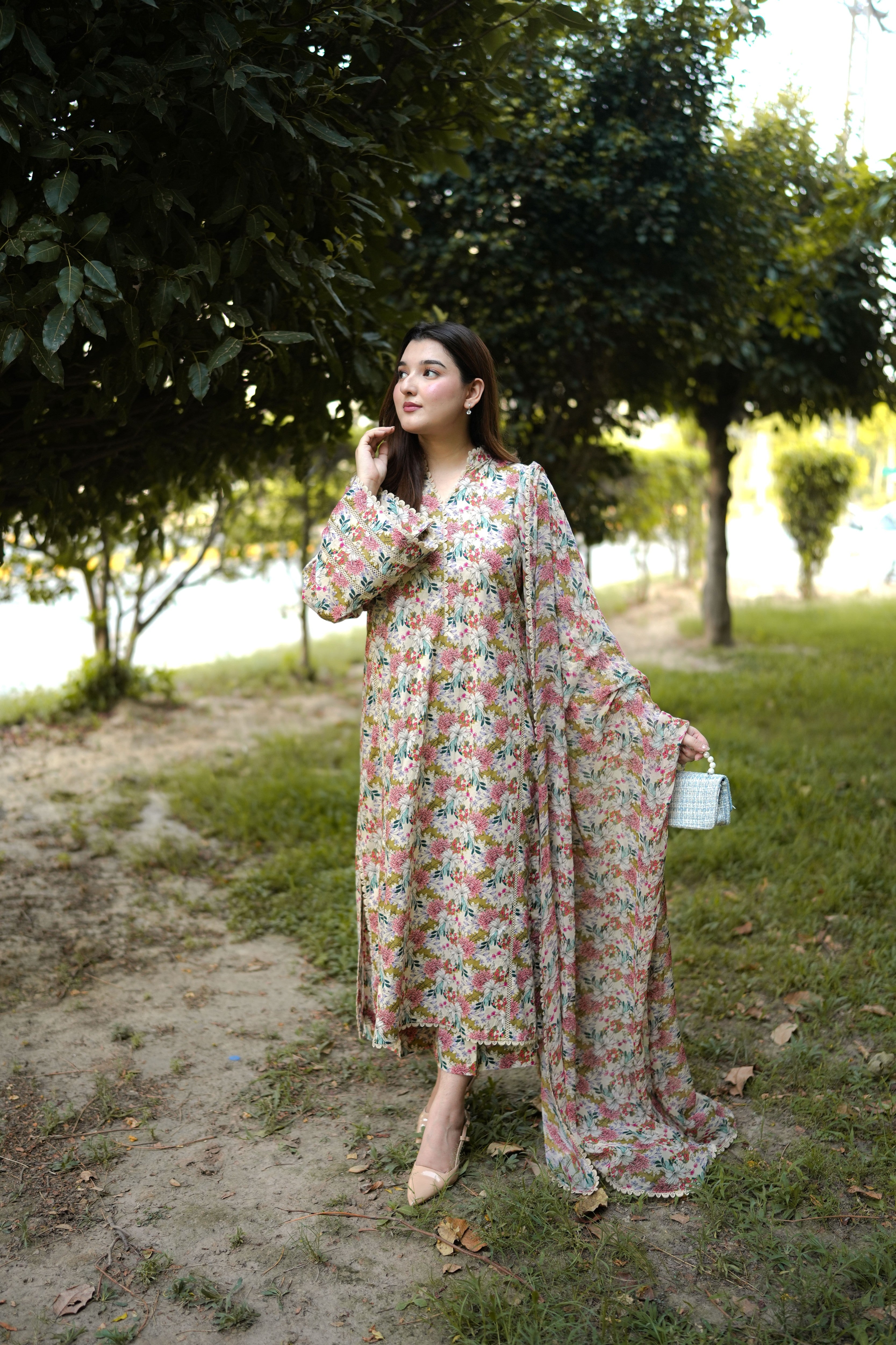 Rs 5500 Aneelas Stitched Print Shirt trouser 2pc [SPR-26-75] [Dispatch Time 2 Months]