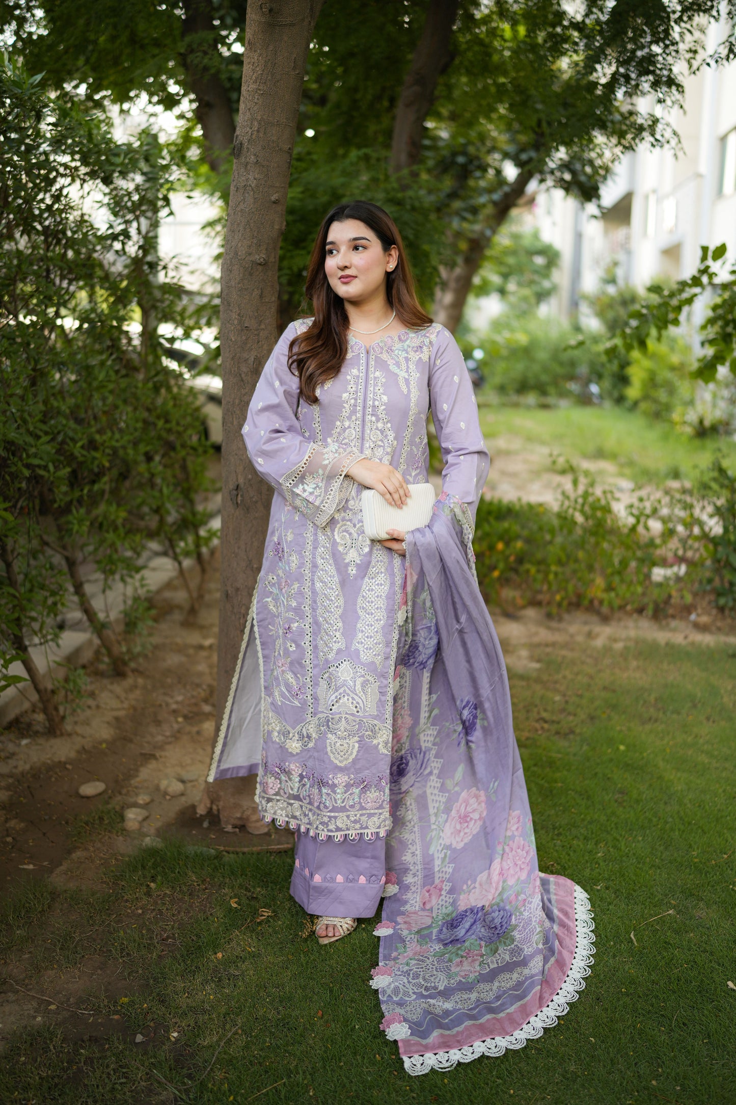 Rs 14950 Aneelas Stitched Lawn Emb 3pc Silk Duppata [LUX-26-93] [Dispatch Time 2 Months]