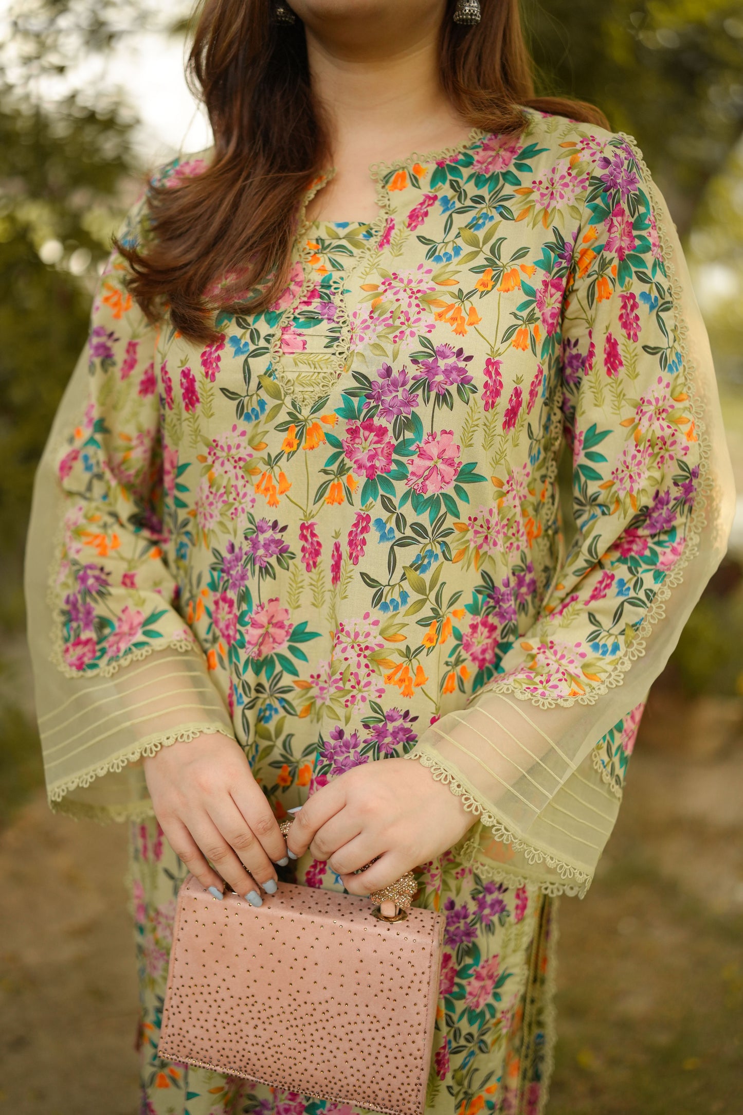 Rs 5500 Aneelas Stitched Print ONLY Lawn 2pc [SPR-26-83] [Dispatch Time 2 Months]